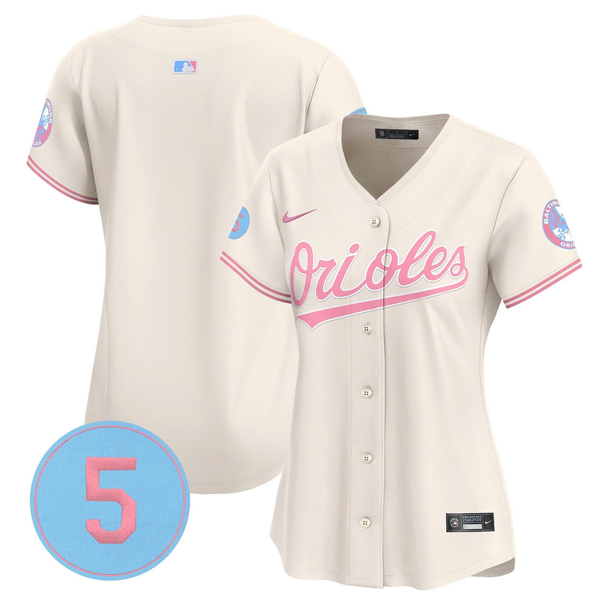 Camisa MLB Women’s Bubblegum Pink Robinson Patch Vapor Premier Limited Jersey