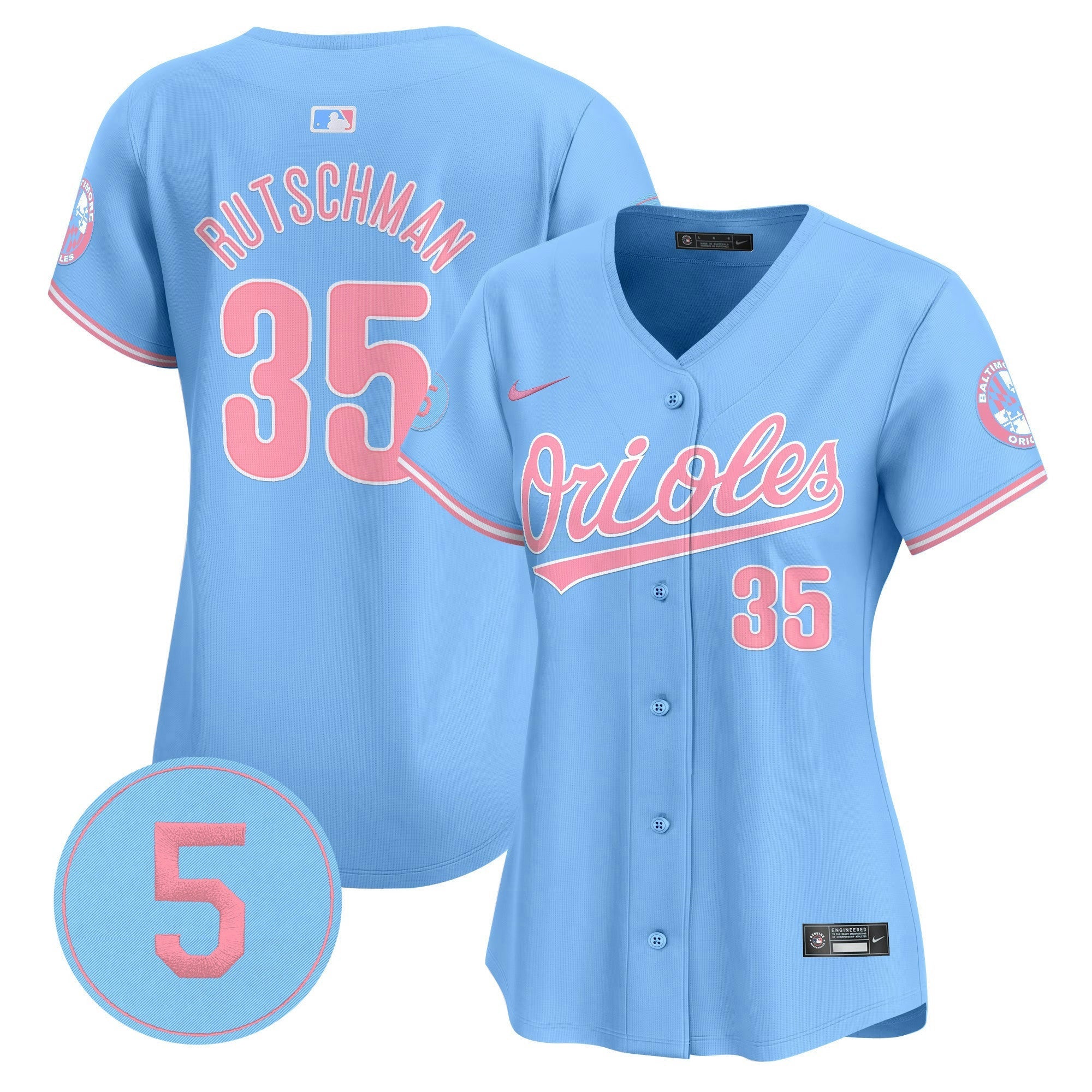 Camisa MLB Women’s Bubblegum Pink Robinson Patch Vapor Premier Limited Jersey