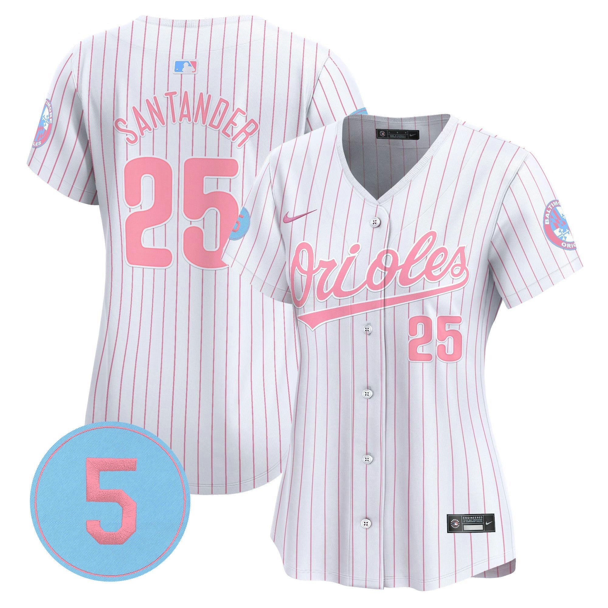 Camisa MLB Women’s Bubblegum Pink Robinson Patch Vapor Premier Limited Jersey
