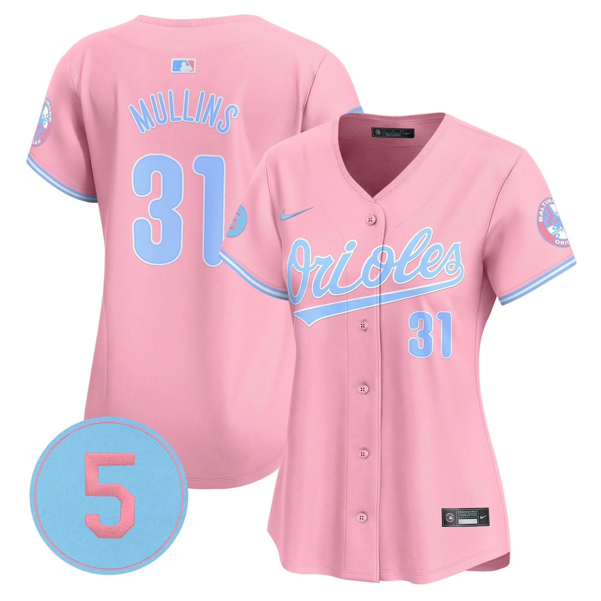 Camisa MLB Women’s Bubblegum Pink Robinson Patch Vapor Premier Limited Jersey