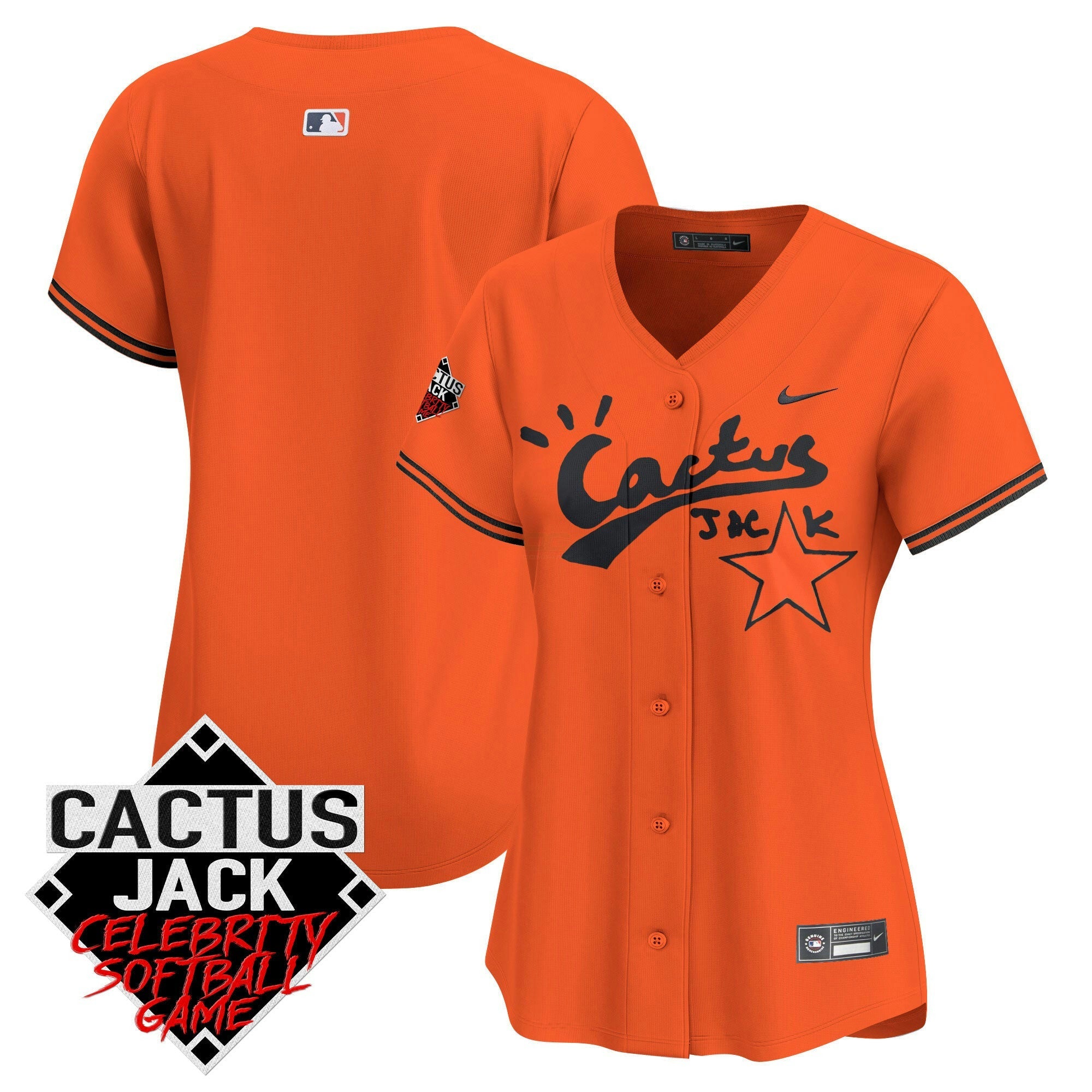 Camisa MLB Women’s Cactus Jack Celebrity Softball Game Patch Vapor Premier Limited Jersey V2