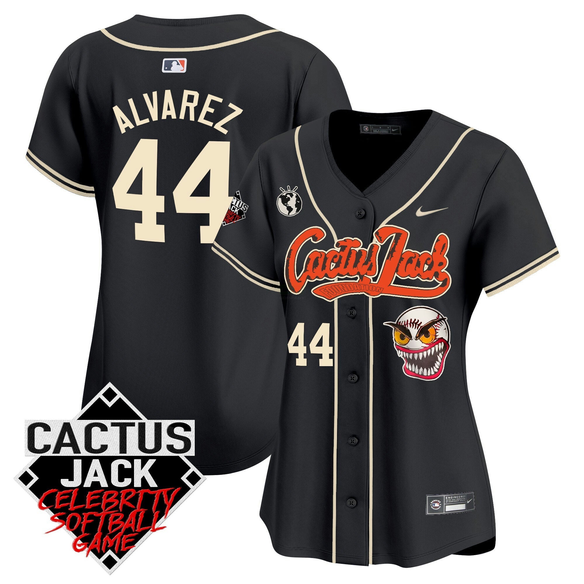 Camisa MLB Women’s Cactus Jack Celebrity Softball Game Patch Vapor Premier Limited Jersey