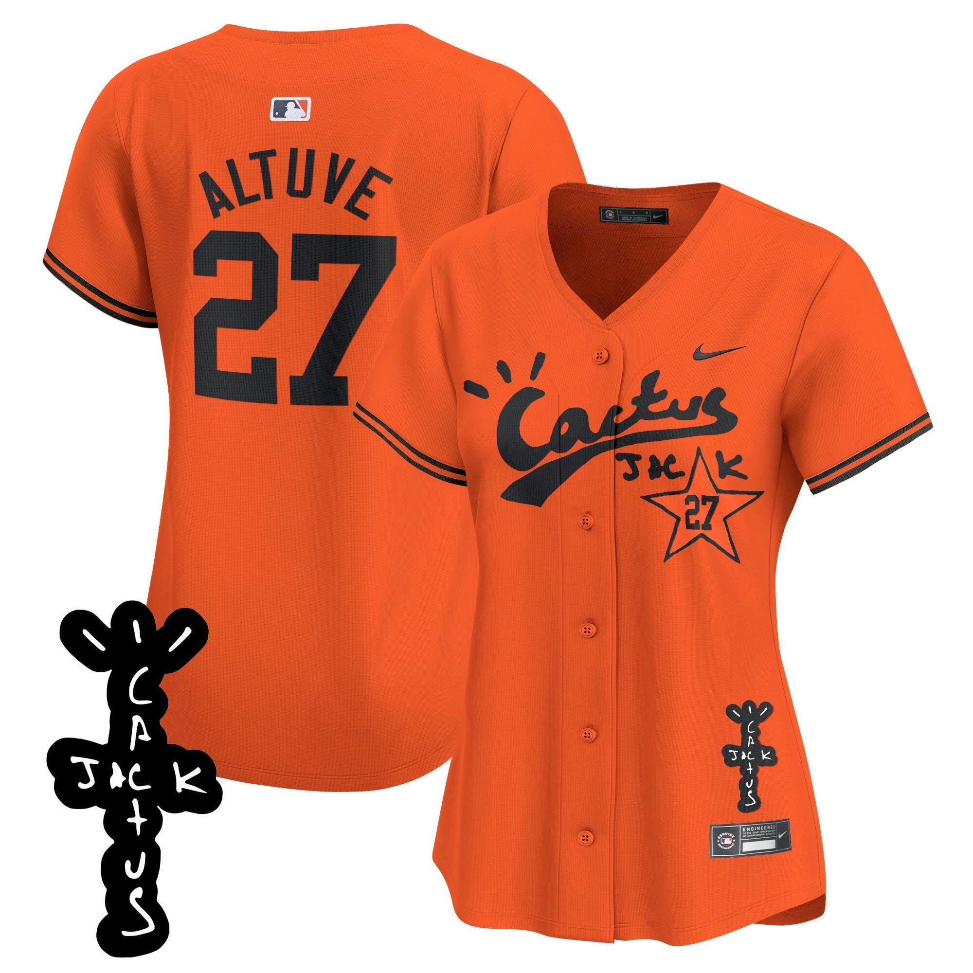 Camisa MLB Women’s Cactus Jack Patch Vapor Premier Limited Jersey V2