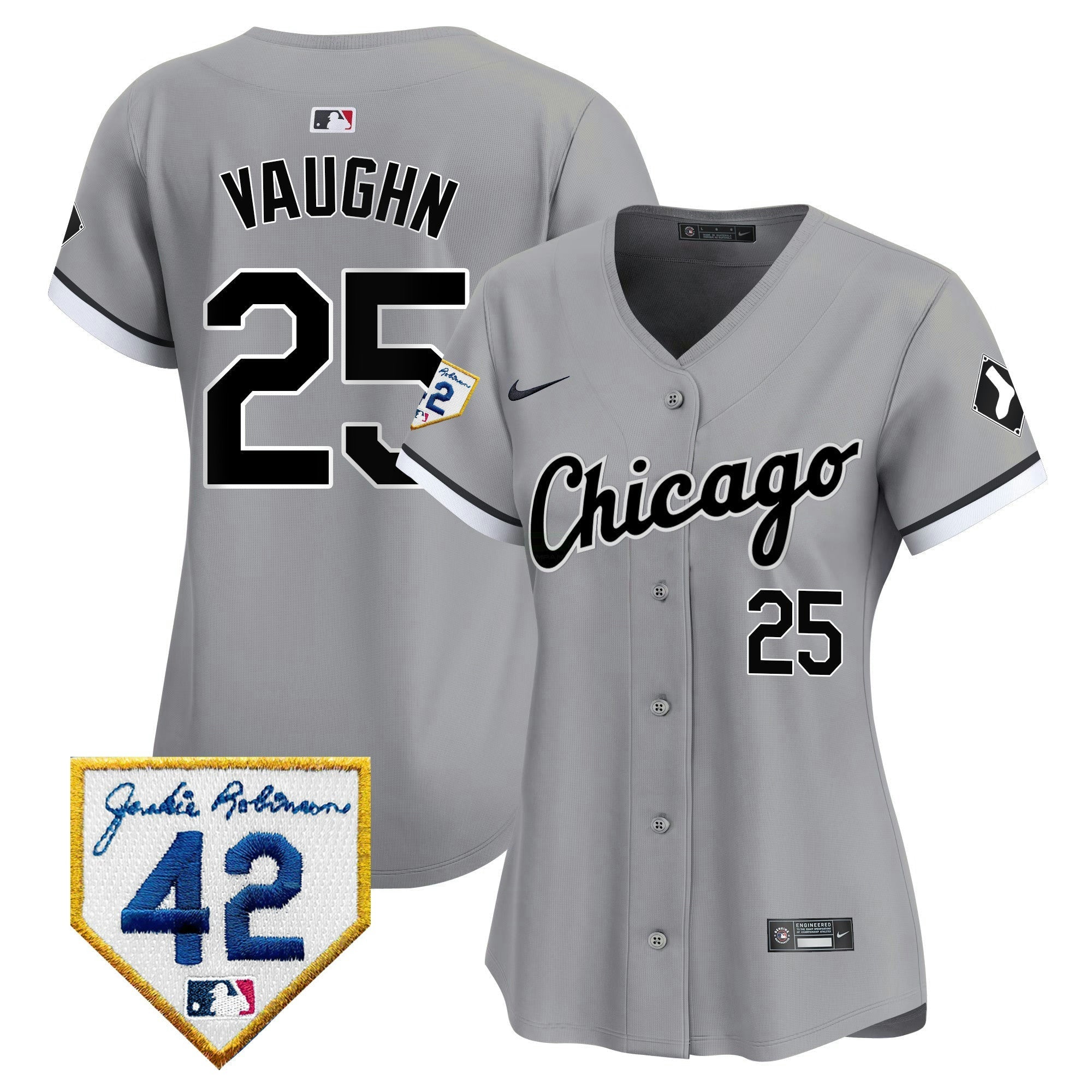 Camisa MLB Women’s Chicago 2024 Jackie Robinson Patch Vapor Premier Limited Jersey