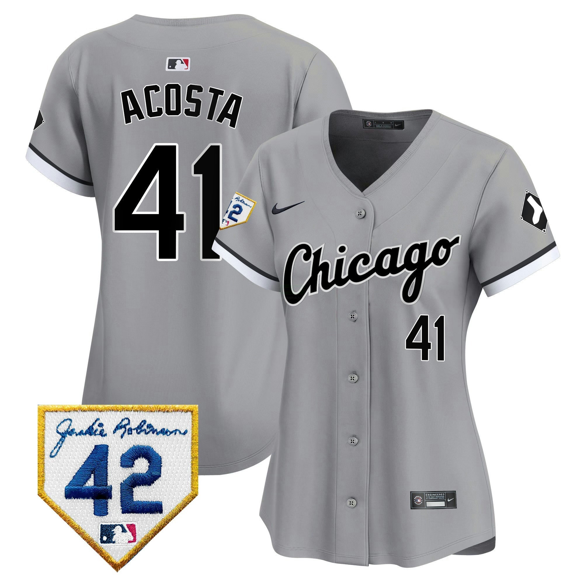 Camisa MLB Women’s Chicago 2024 Jackie Robinson Patch Vapor Premier Limited Jersey