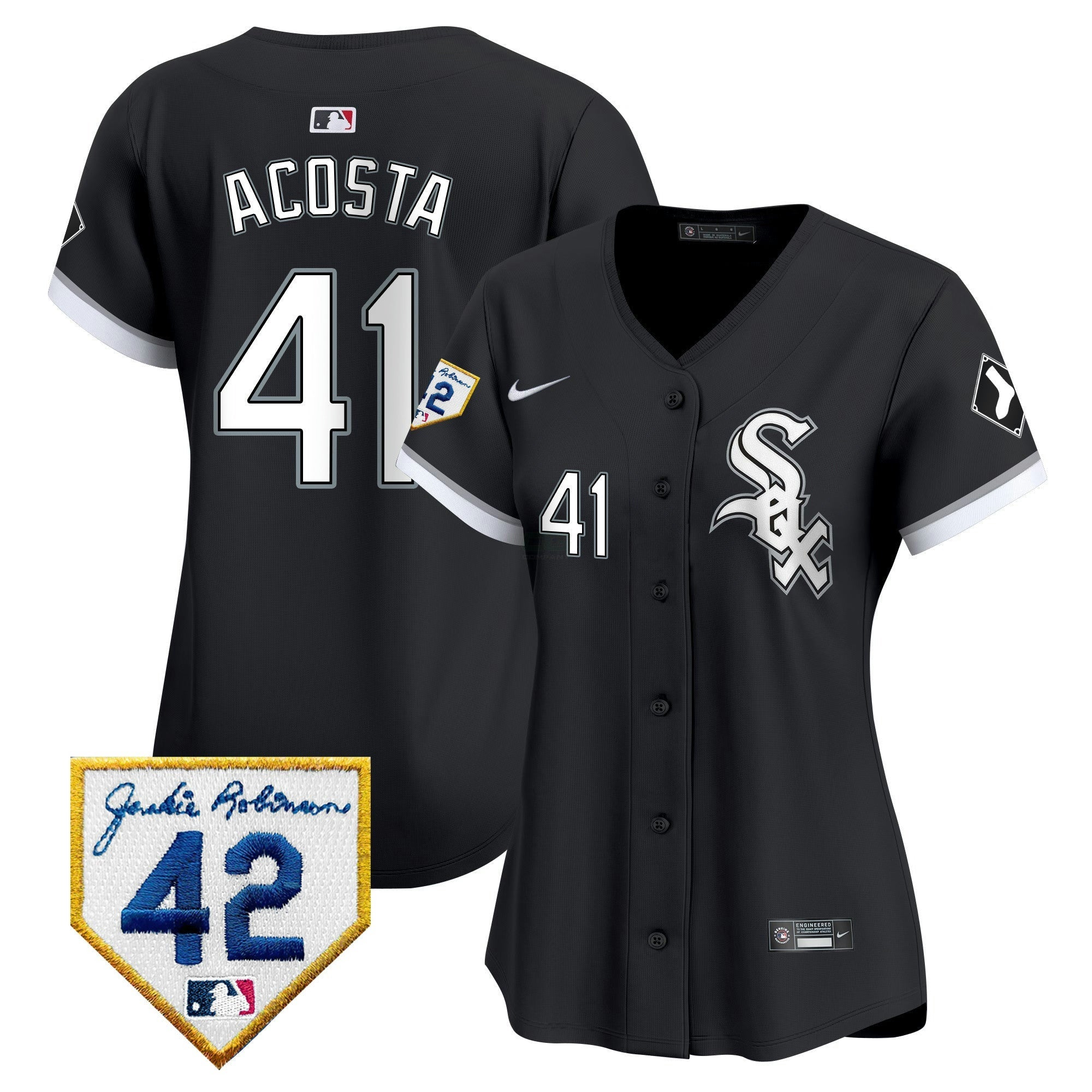 Camisa MLB Women’s Chicago 2024 Jackie Robinson Patch Vapor Premier Limited Jersey