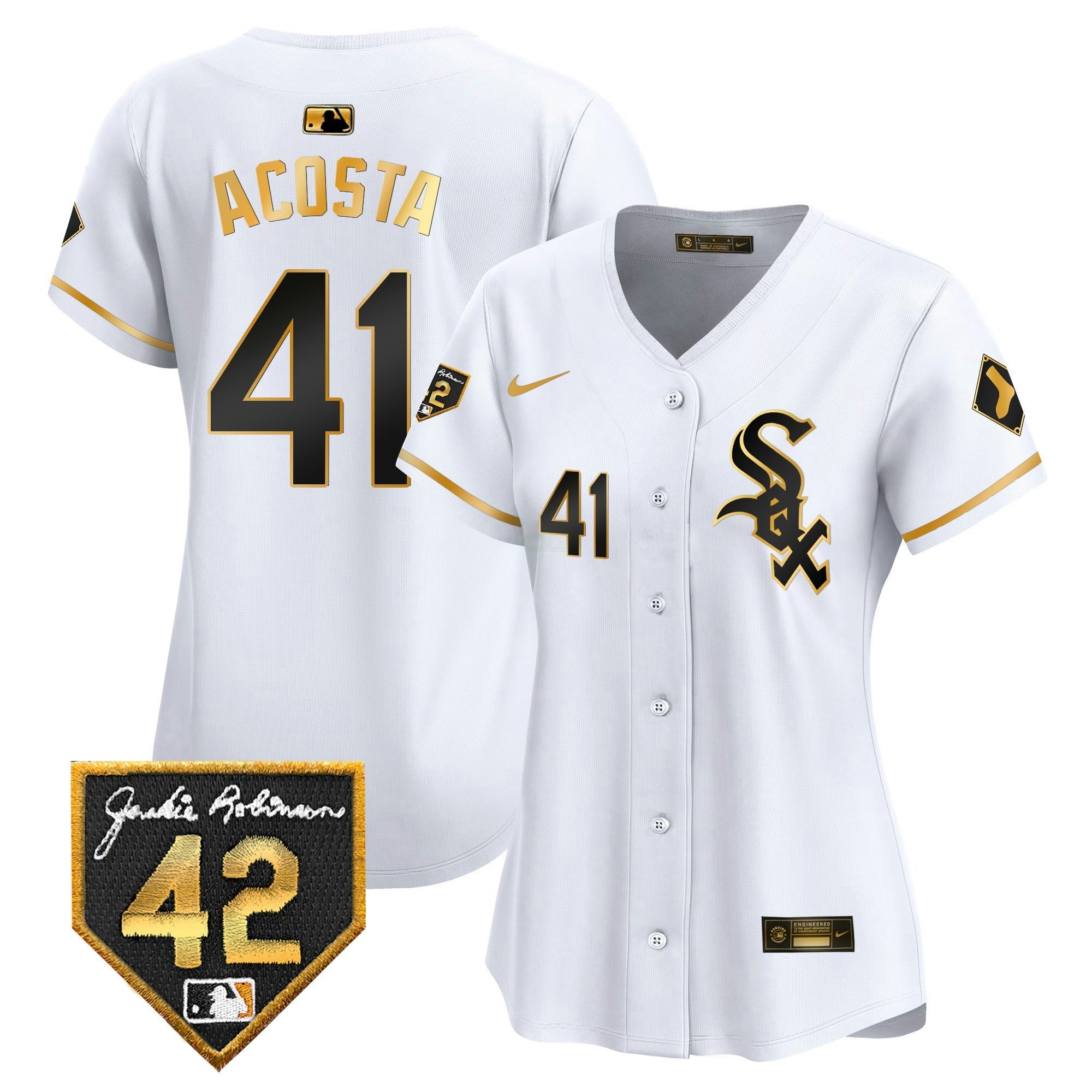 Camisa MLB Women’s Chicago 2024 Jackie Robinson Patch Vapor Premier Limited Jersey