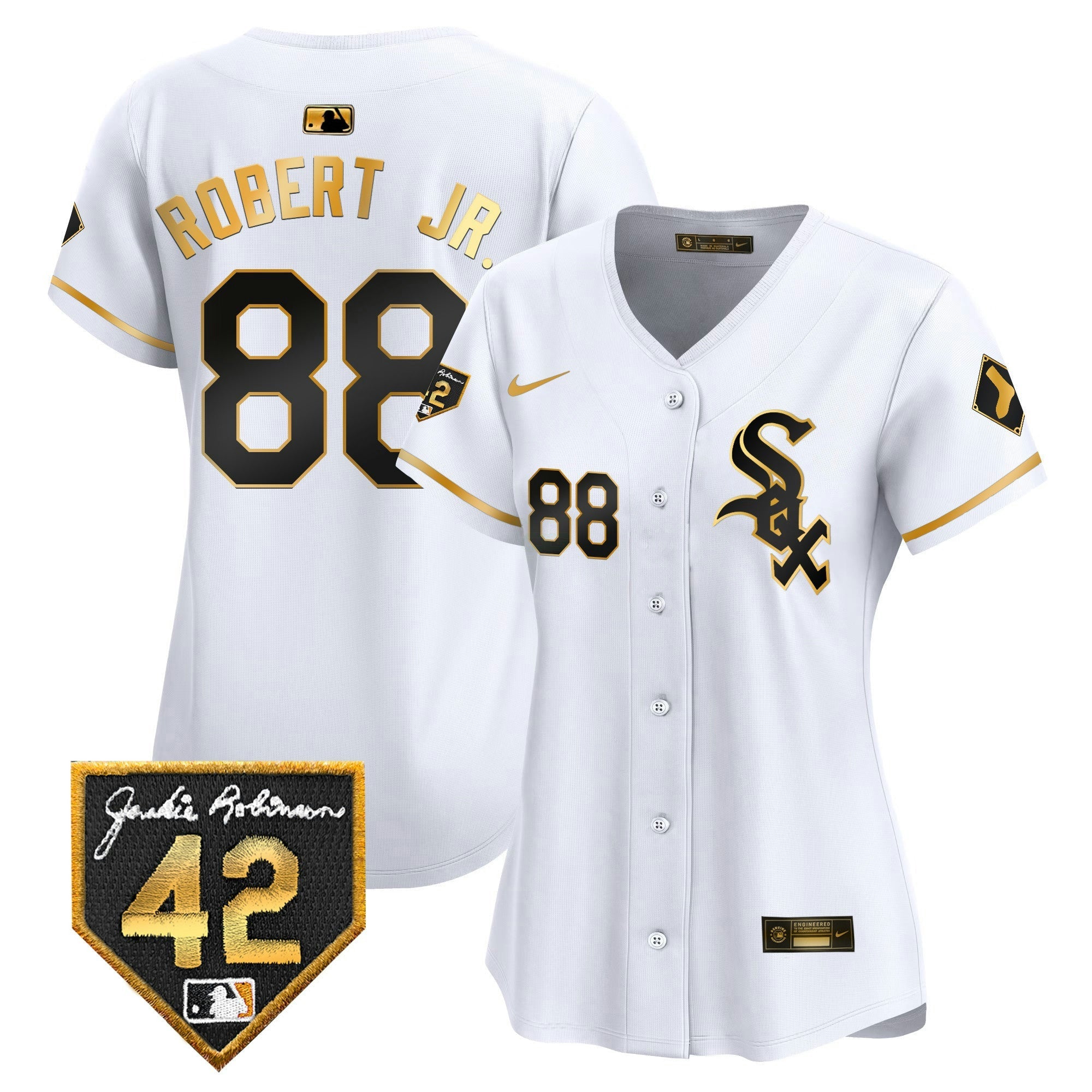 Camisa MLB Women’s Chicago 2024 Jackie Robinson Patch Vapor Premier Limited Jersey