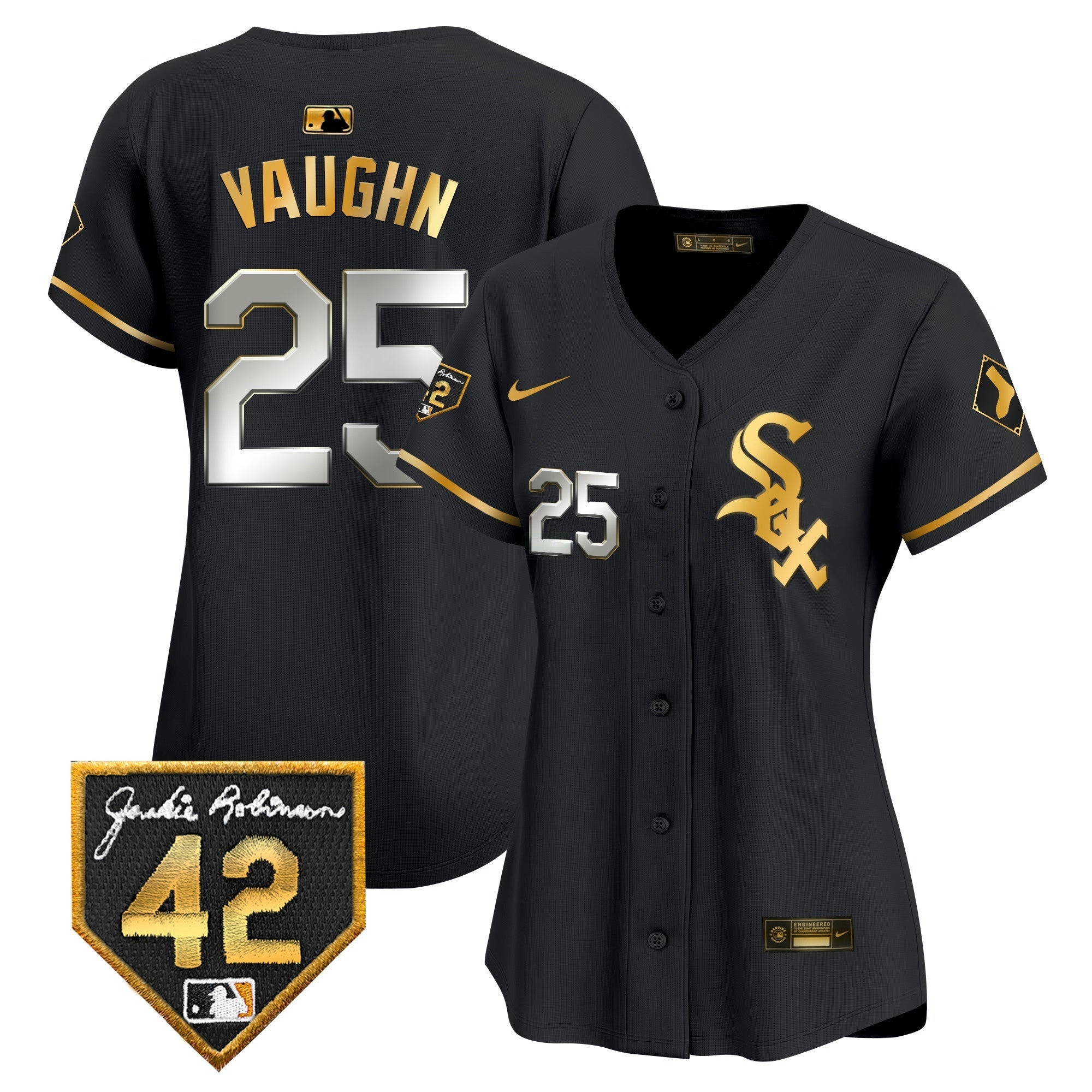 Camisa MLB Women’s Chicago 2024 Jackie Robinson Patch Vapor Premier Limited Jersey