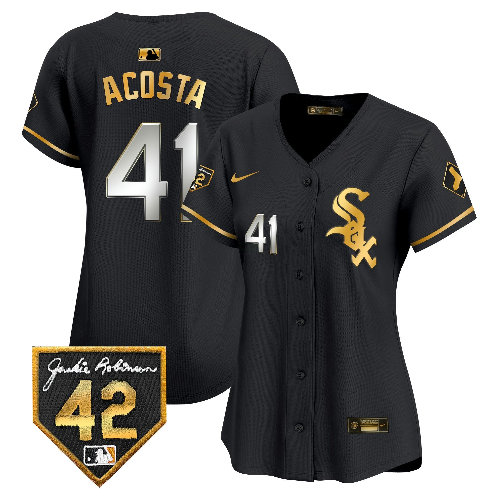 Camisa MLB Women’s Chicago 2024 Jackie Robinson Patch Vapor Premier Limited Jersey