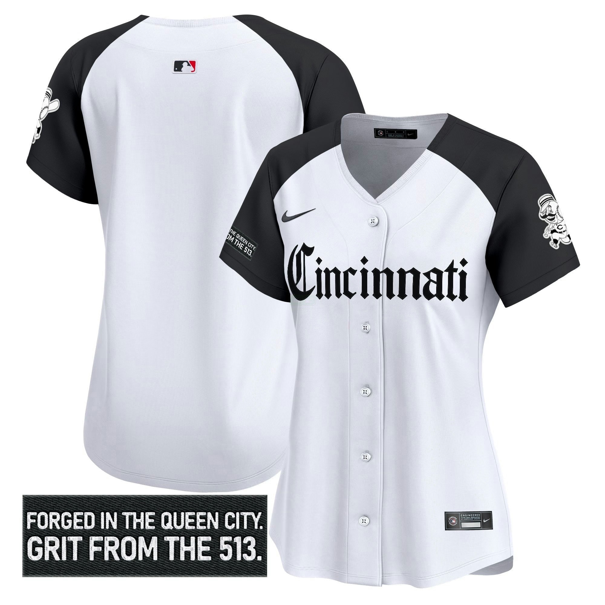 Camisa MLB Women’s Cincinnati ‘Gothic Queen City Edition’ Vapor Premier Limited Jersey
