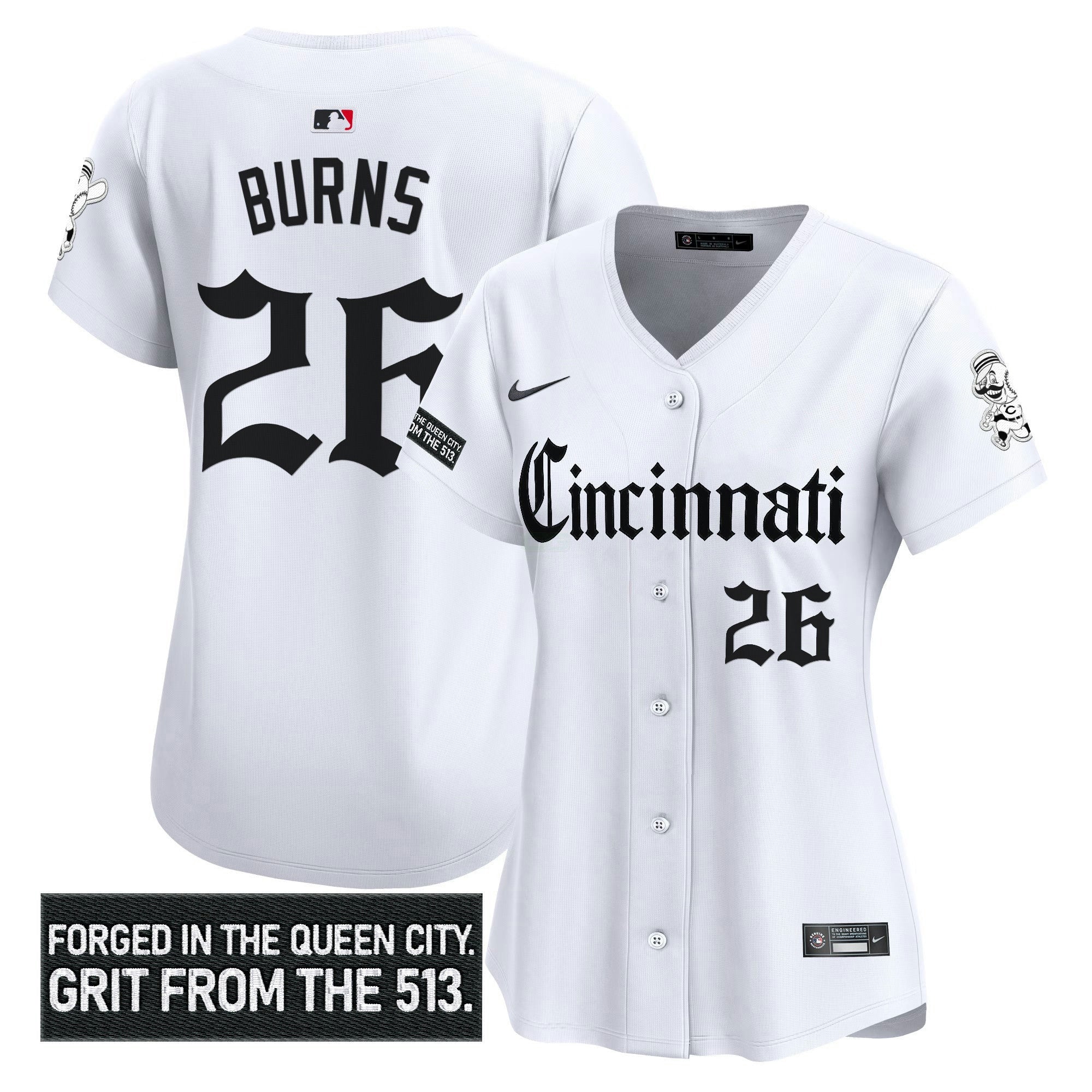 Camisa MLB Women’s Cincinnati ‘Gothic Queen City Edition’ Vapor Premier Limited Jersey