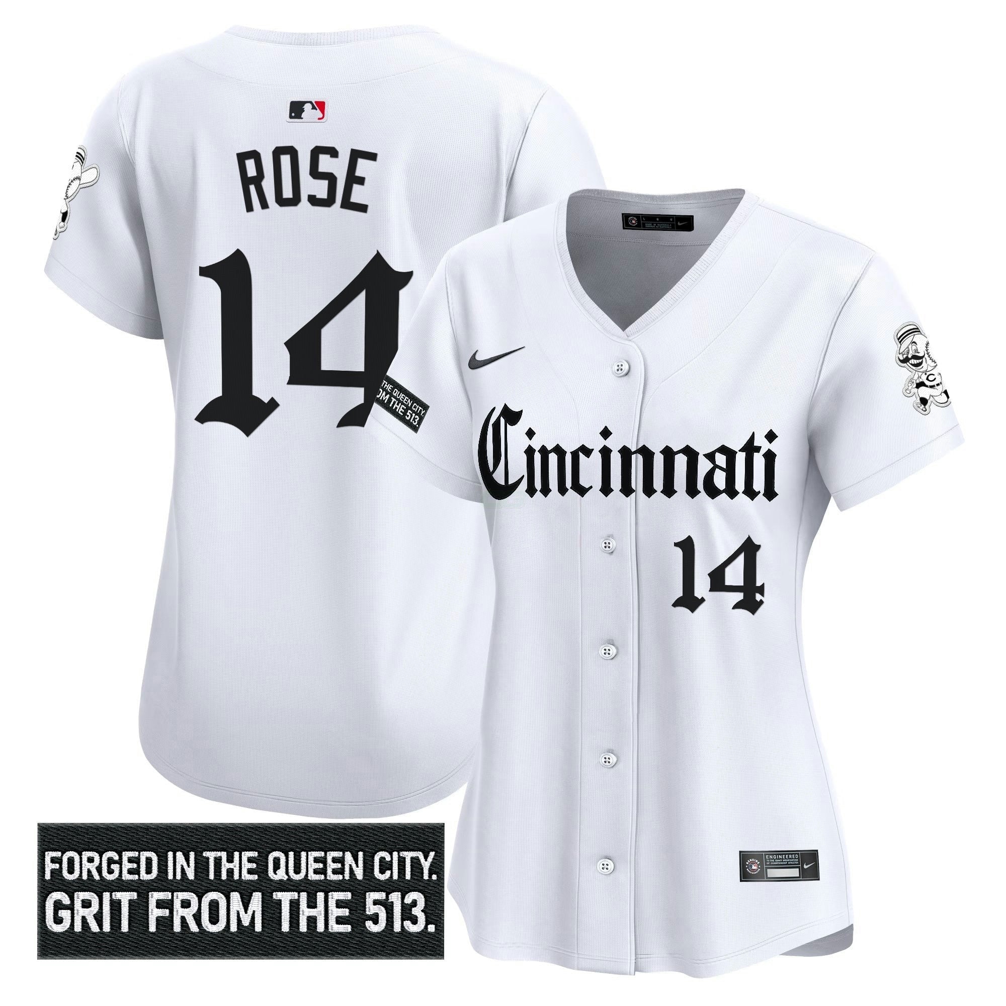 Camisa MLB Women’s Cincinnati ‘Gothic Queen City Edition’ Vapor Premier Limited Jersey