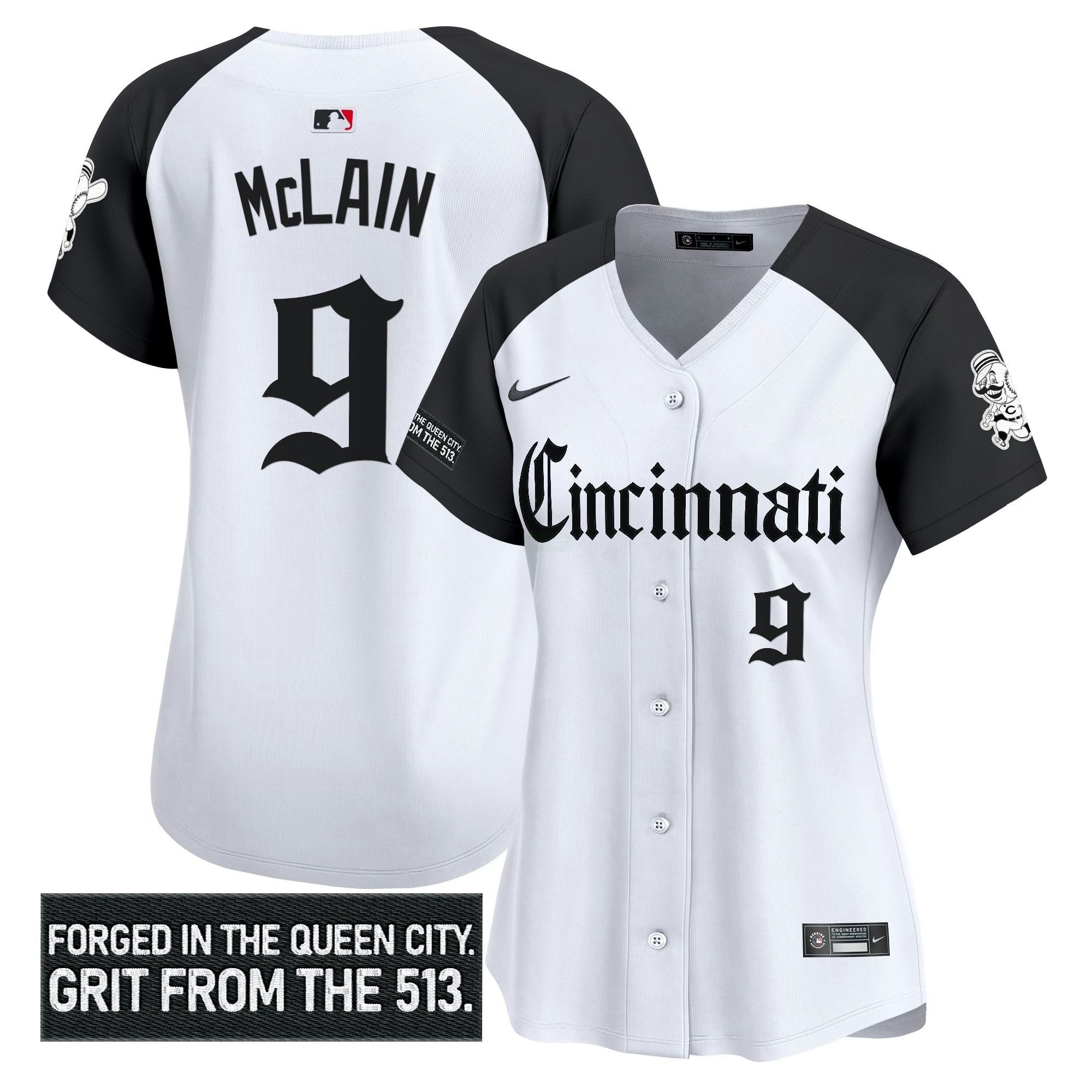 Camisa MLB Women’s Cincinnati ‘Gothic Queen City Edition’ Vapor Premier Limited Jersey
