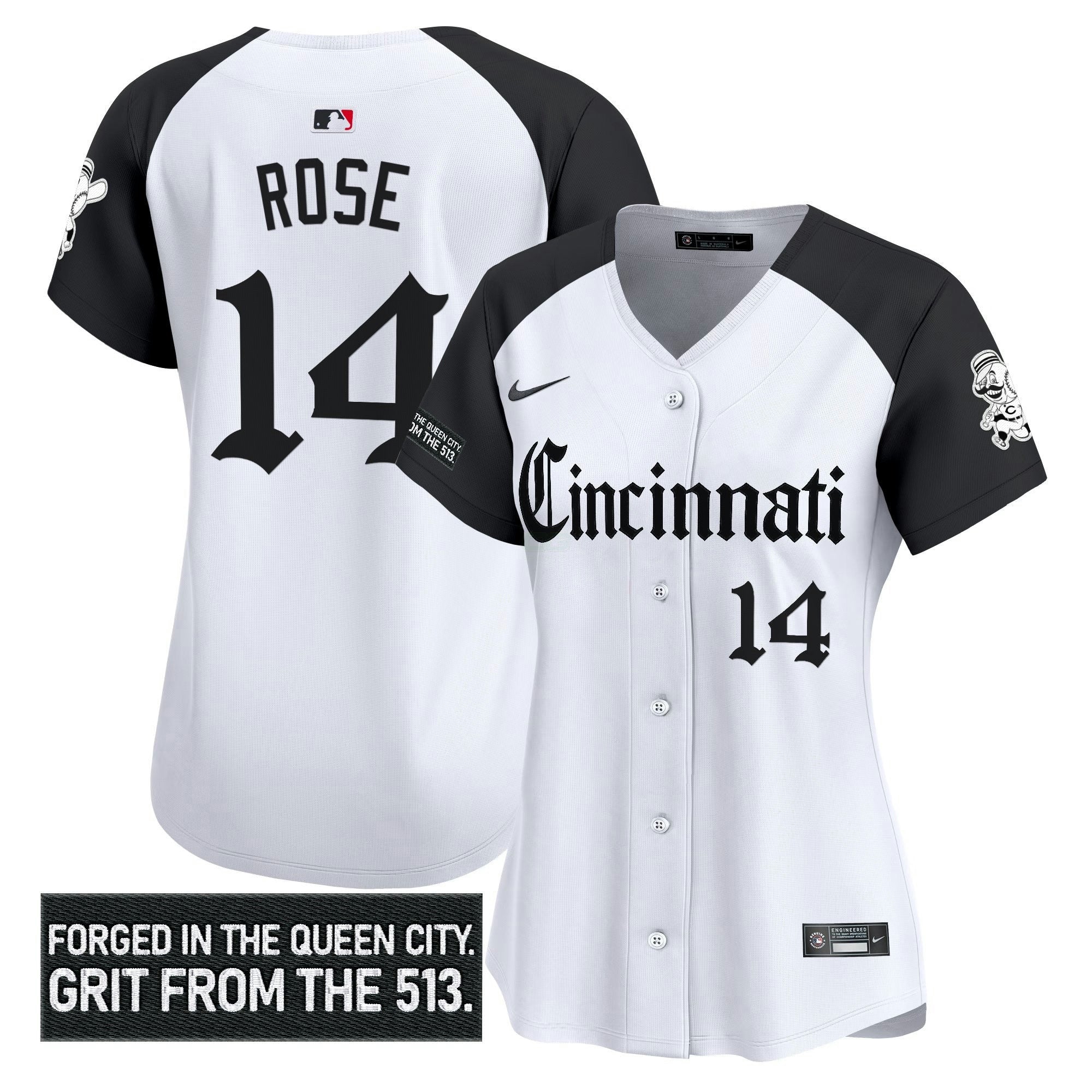 Camisa MLB Women’s Cincinnati ‘Gothic Queen City Edition’ Vapor Premier Limited Jersey