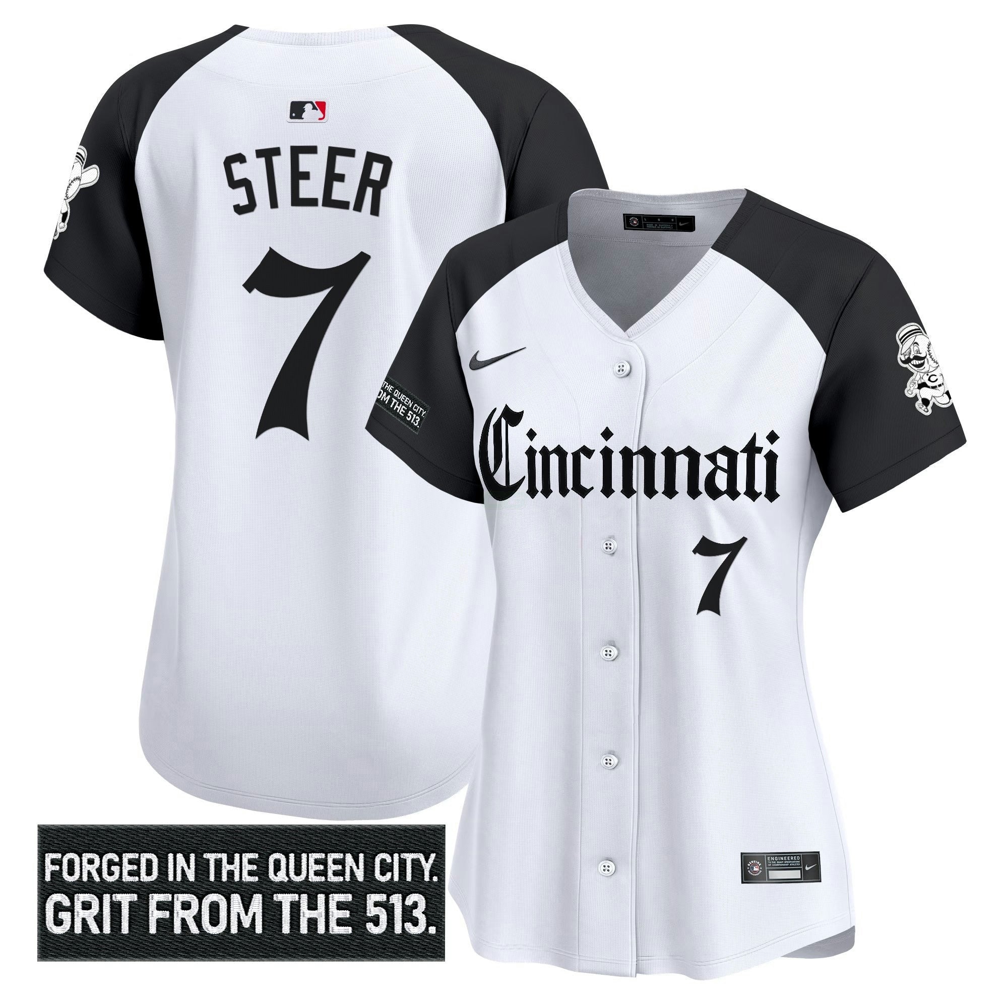 Camisa MLB Women’s Cincinnati ‘Gothic Queen City Edition’ Vapor Premier Limited Jersey