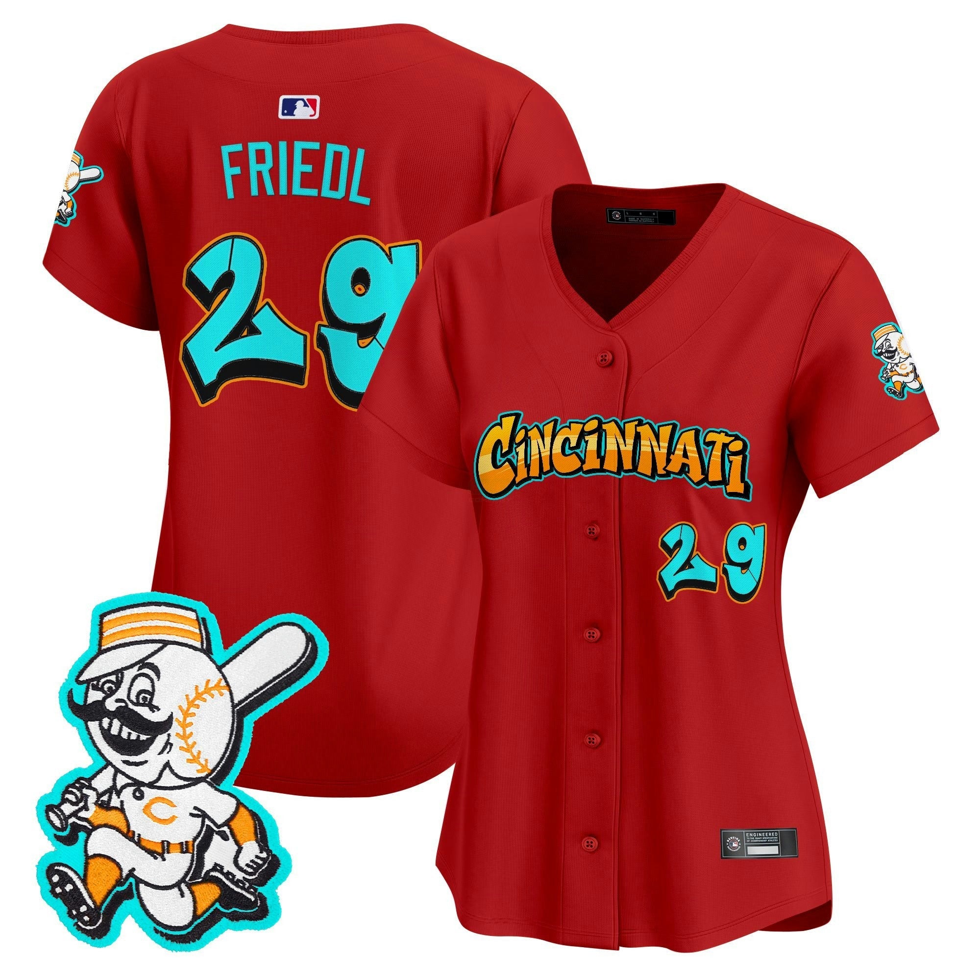 Camisa MLB Women’s Cincinnati ‘Graffiti Queen City Edition’ Vapor Premier Limited Jersey