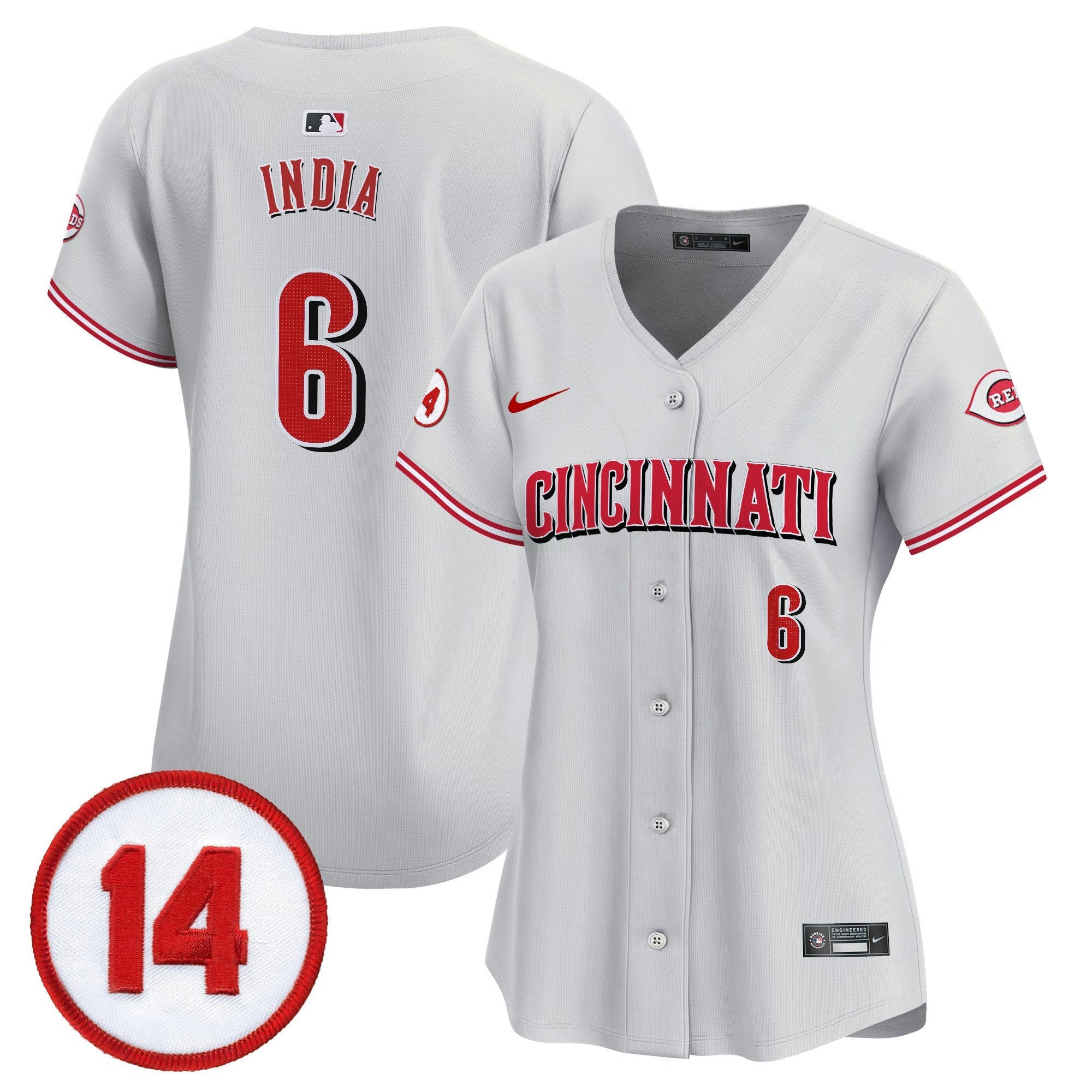 Camisa MLB Women’s Cincinnati Pete Rose Patch Vapor Premier Limited Jersey