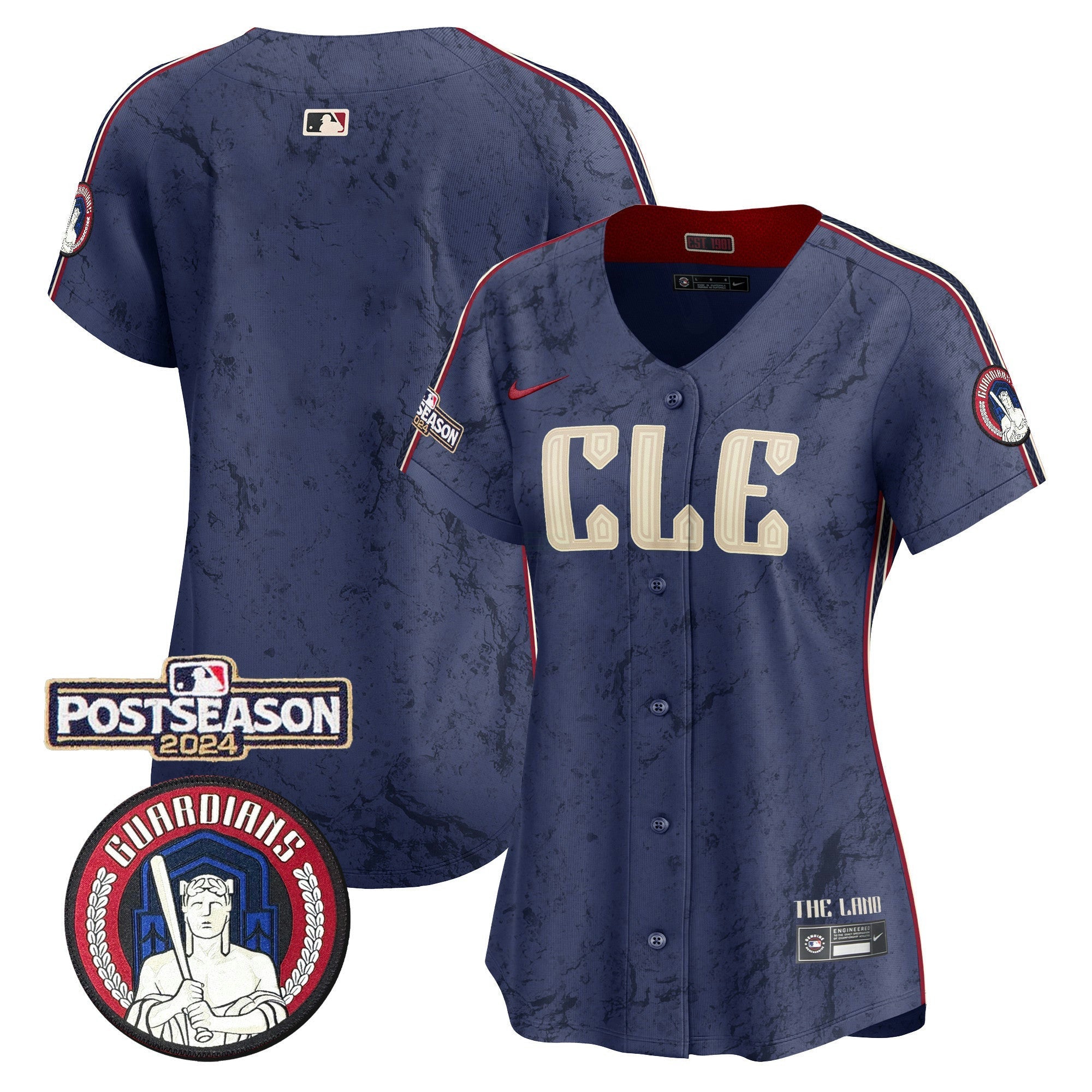 Camisa MLB Women’s Cleveland 2024 Postseason Patch City Connect Vapor Premier Limited Jersey