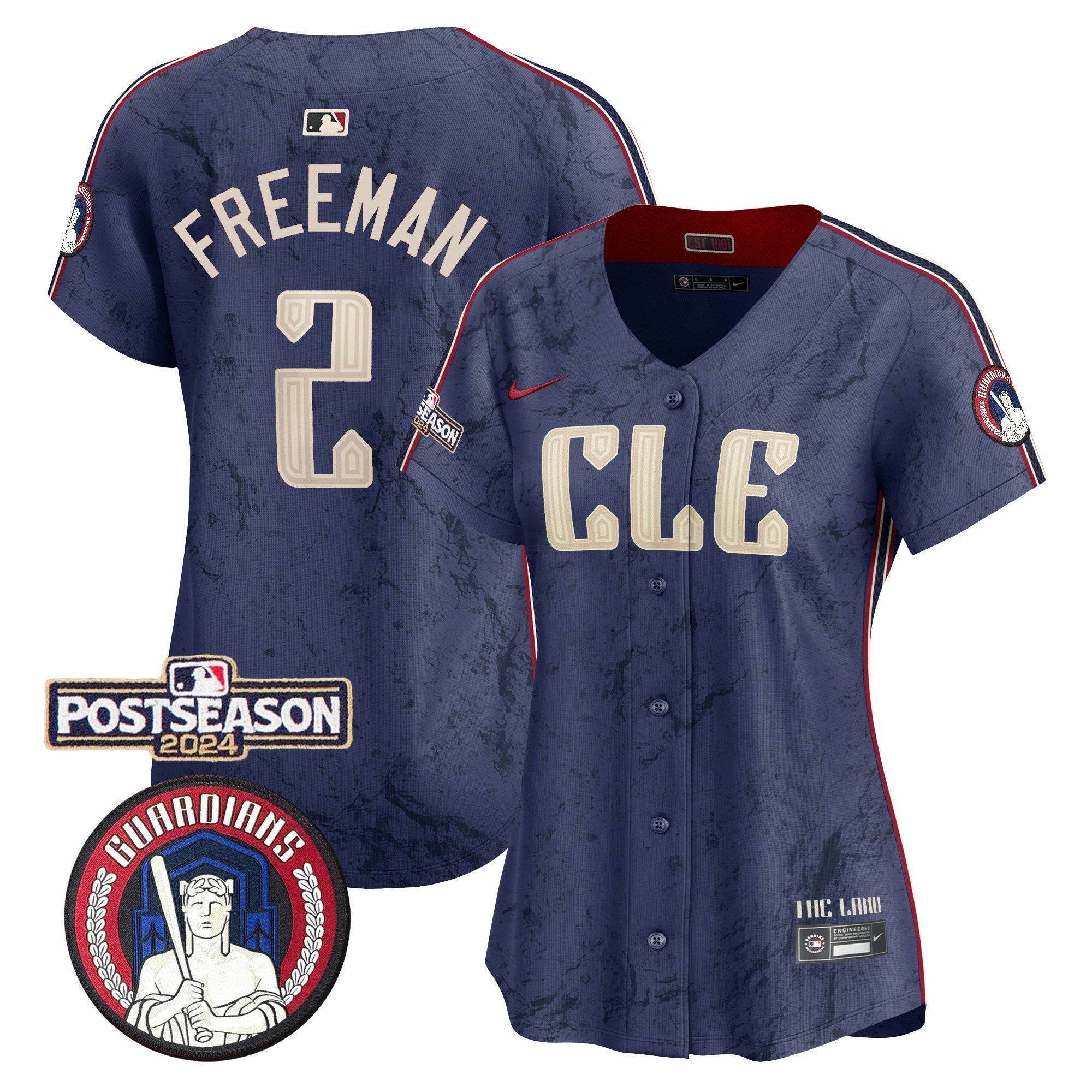 Camisa MLB Women’s Cleveland 2024 Postseason Patch City Connect Vapor Premier Limited Jersey