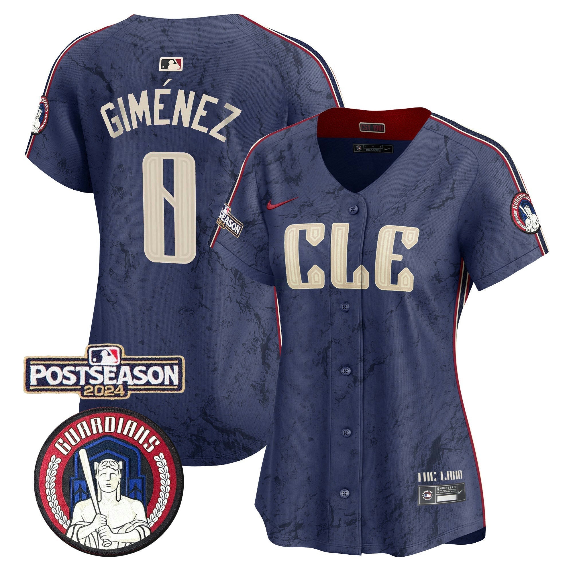 Camisa MLB Women’s Cleveland 2024 Postseason Patch City Connect Vapor Premier Limited Jersey