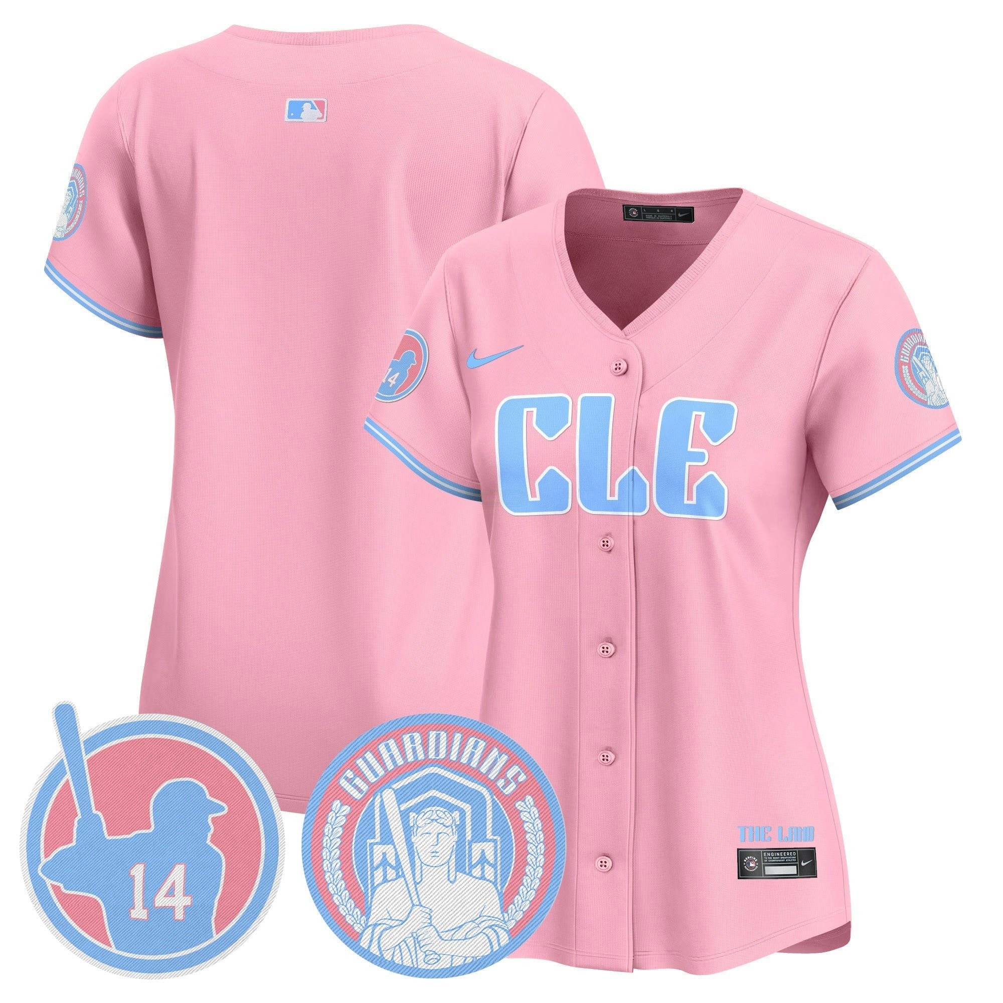 Camisa MLB Women’s Cleveland Bubblegum Pink Vapor Premier Limited Jersey