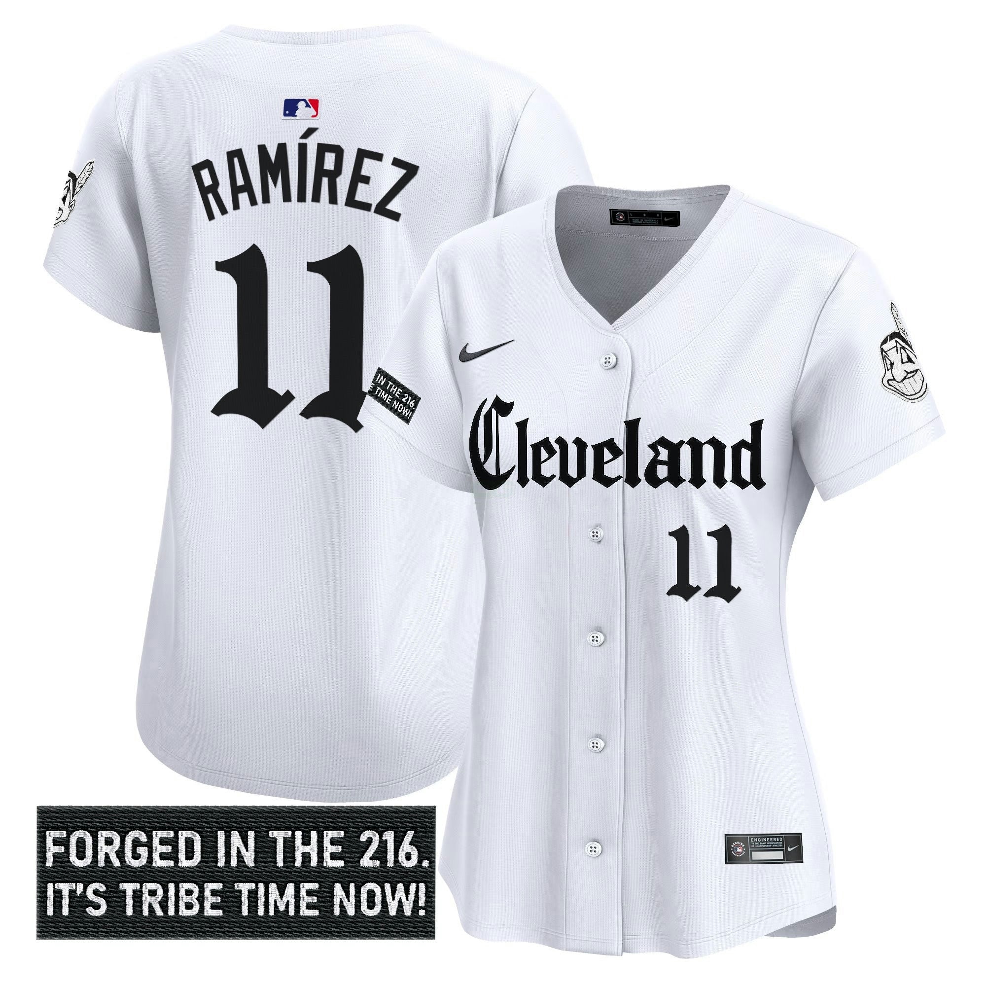 Camisa MLB Women’s Cleveland Indians ‘Gothic Iron Edition’ Vapor Premier Limited Jersey