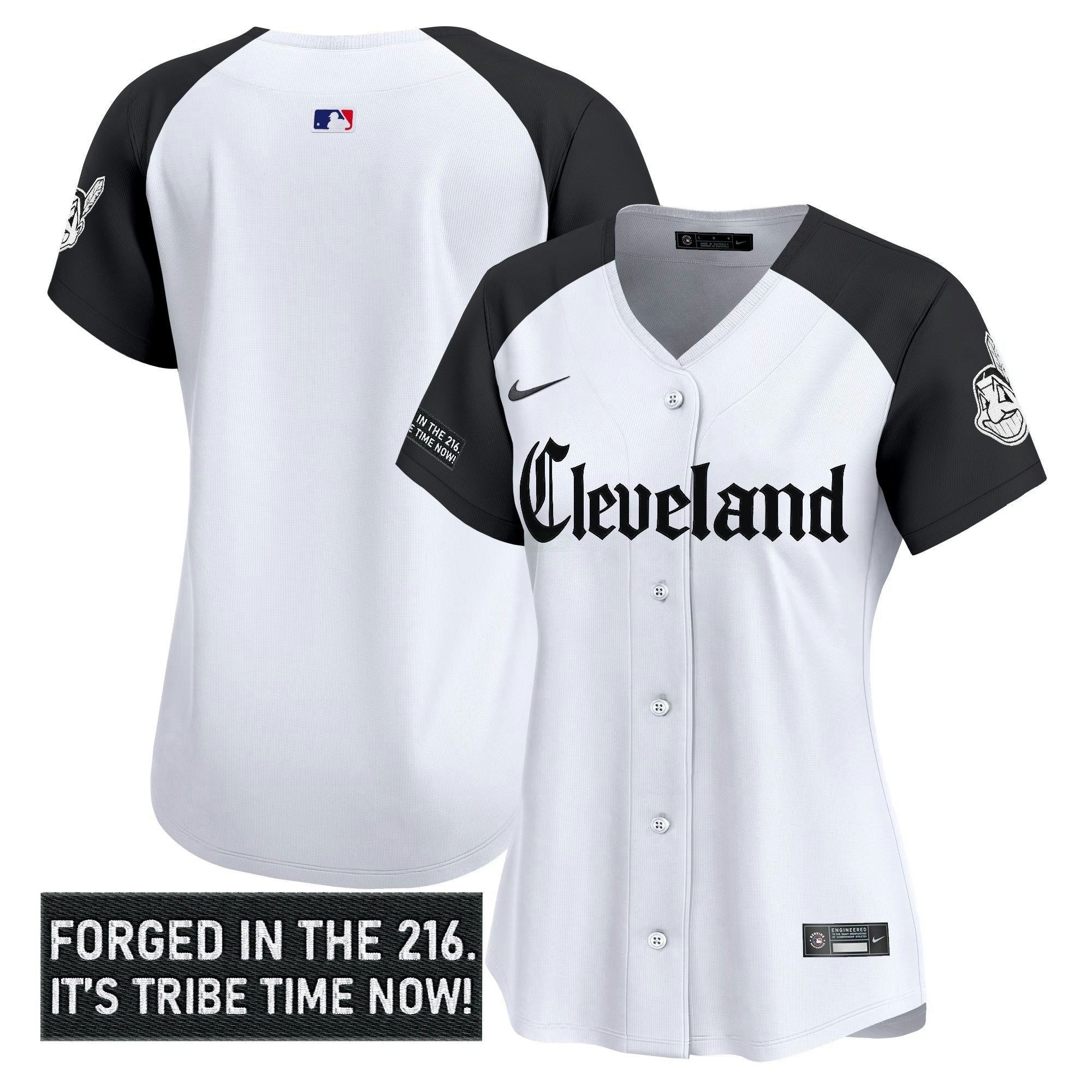 Camisa MLB Women’s Cleveland Indians ‘Gothic Iron Edition’ Vapor Premier Limited Jersey
