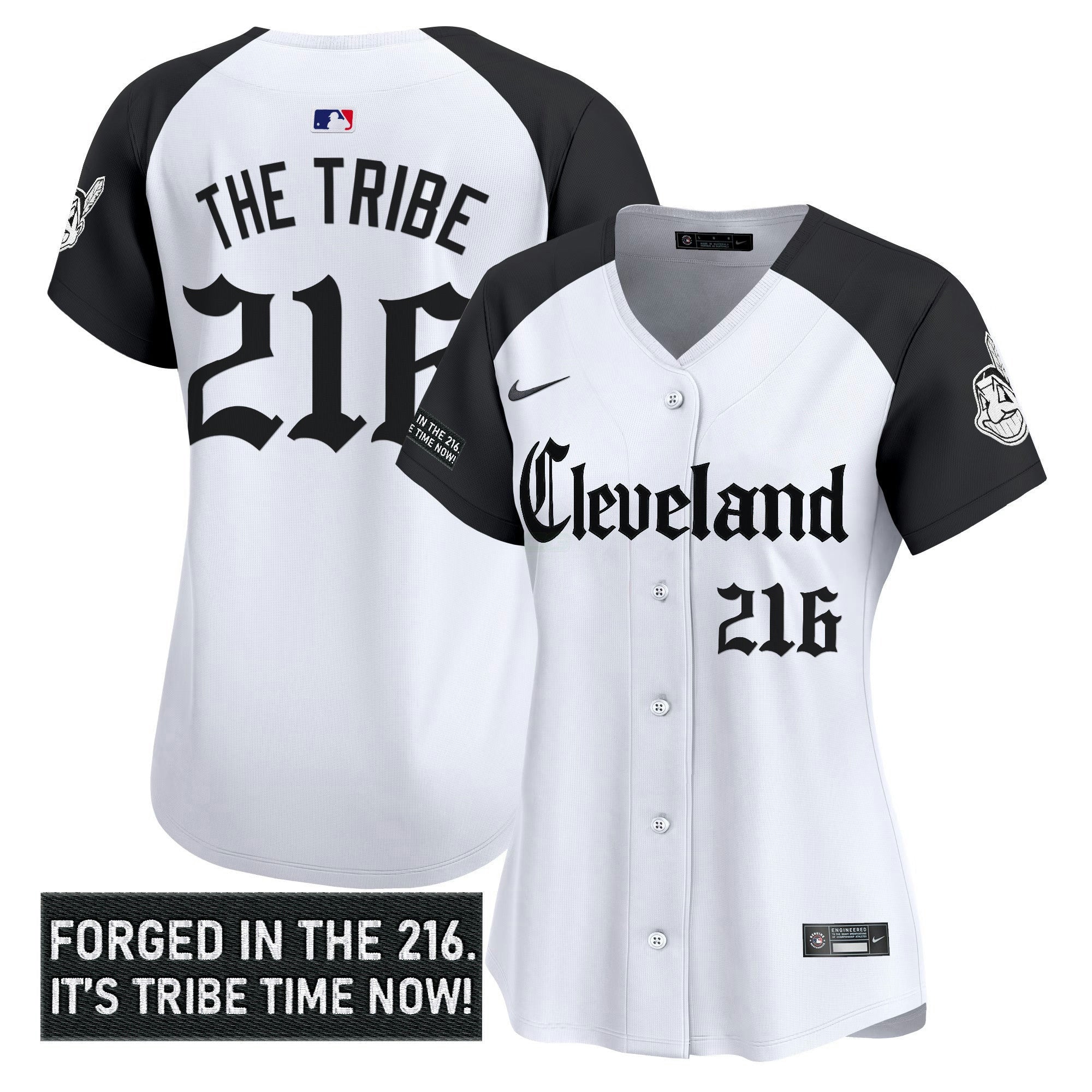 Camisa MLB Women’s Cleveland Indians ‘Gothic Iron Edition’ Vapor Premier Limited Jersey