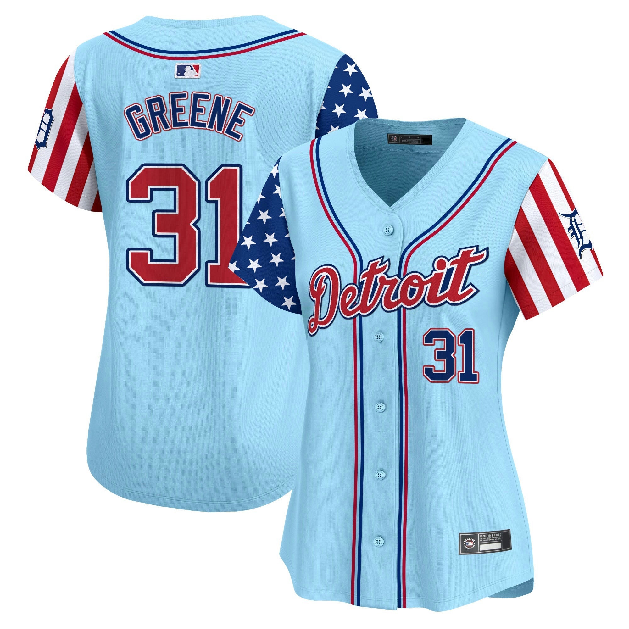 Camisa MLB Women’s Detroit 2025 Independence Day Vapor Premier Limited Jersey