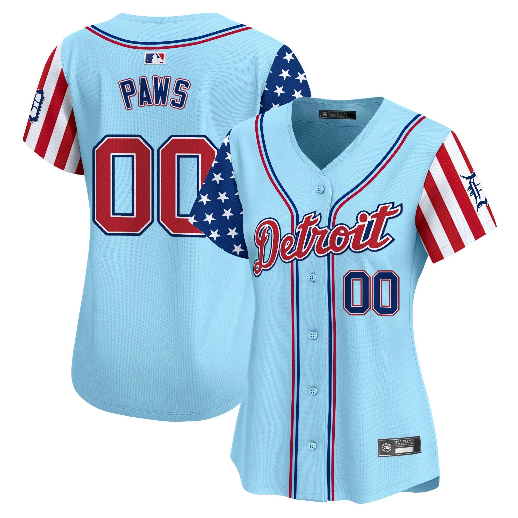 Camisa MLB Women’s Detroit 2025 Independence Day Vapor Premier Limited Jersey