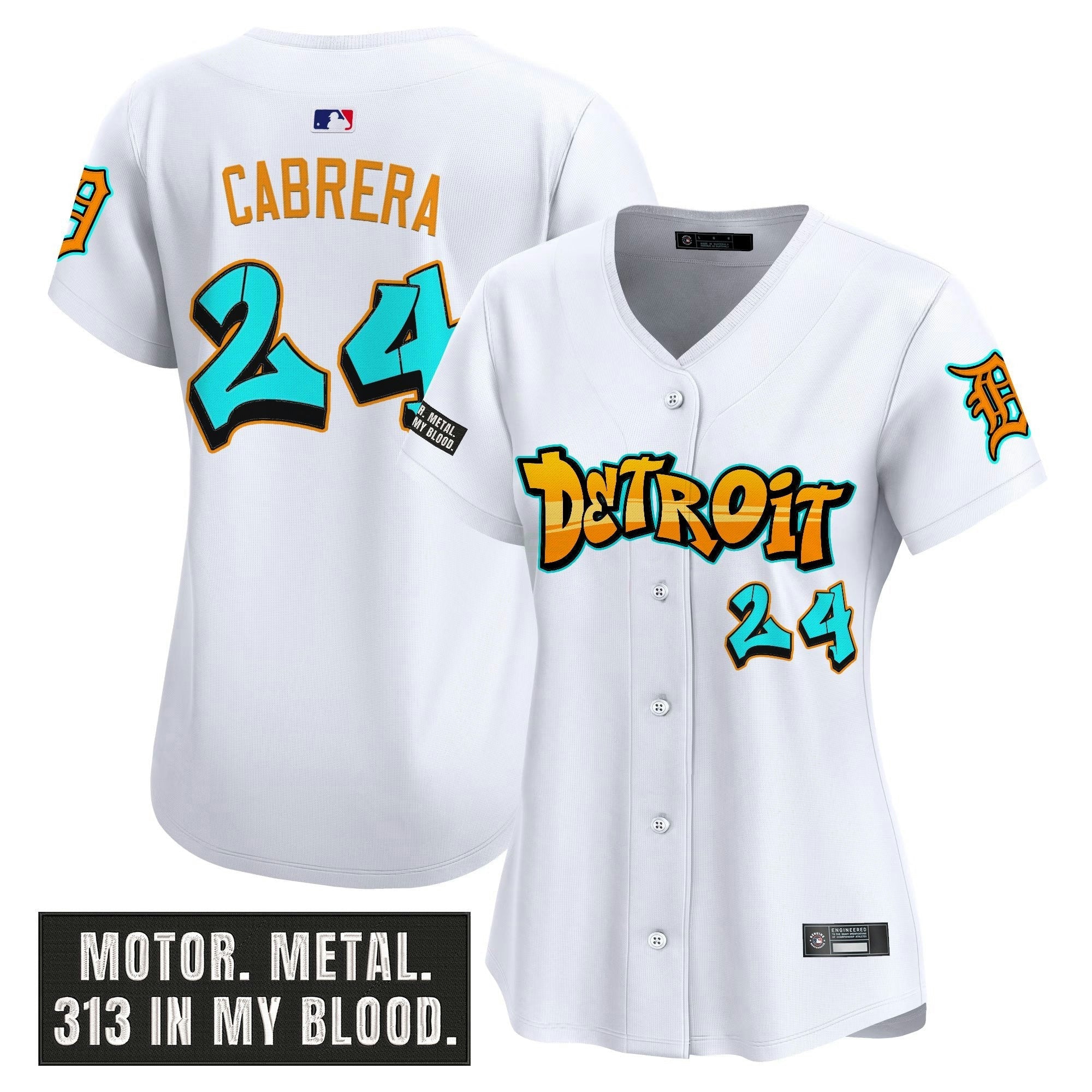 Camisa MLB Women’s Detroit ‘Graffiti Motor City Edition’ Vapor Premier Limited Jersey