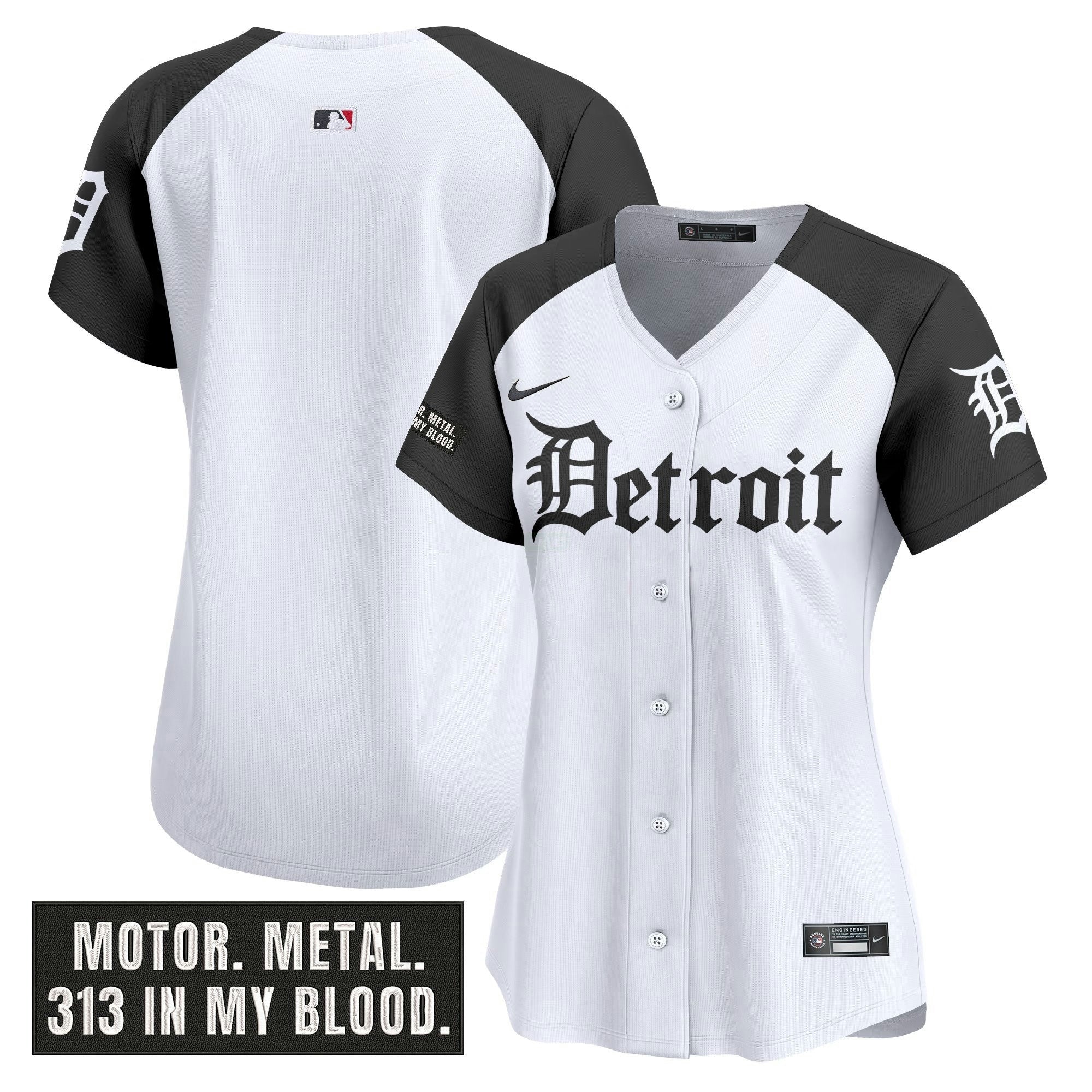 Camisa MLB Women’s Detroit ‘Motor Gothic Edition’ Vapor Premier Limited Jersey