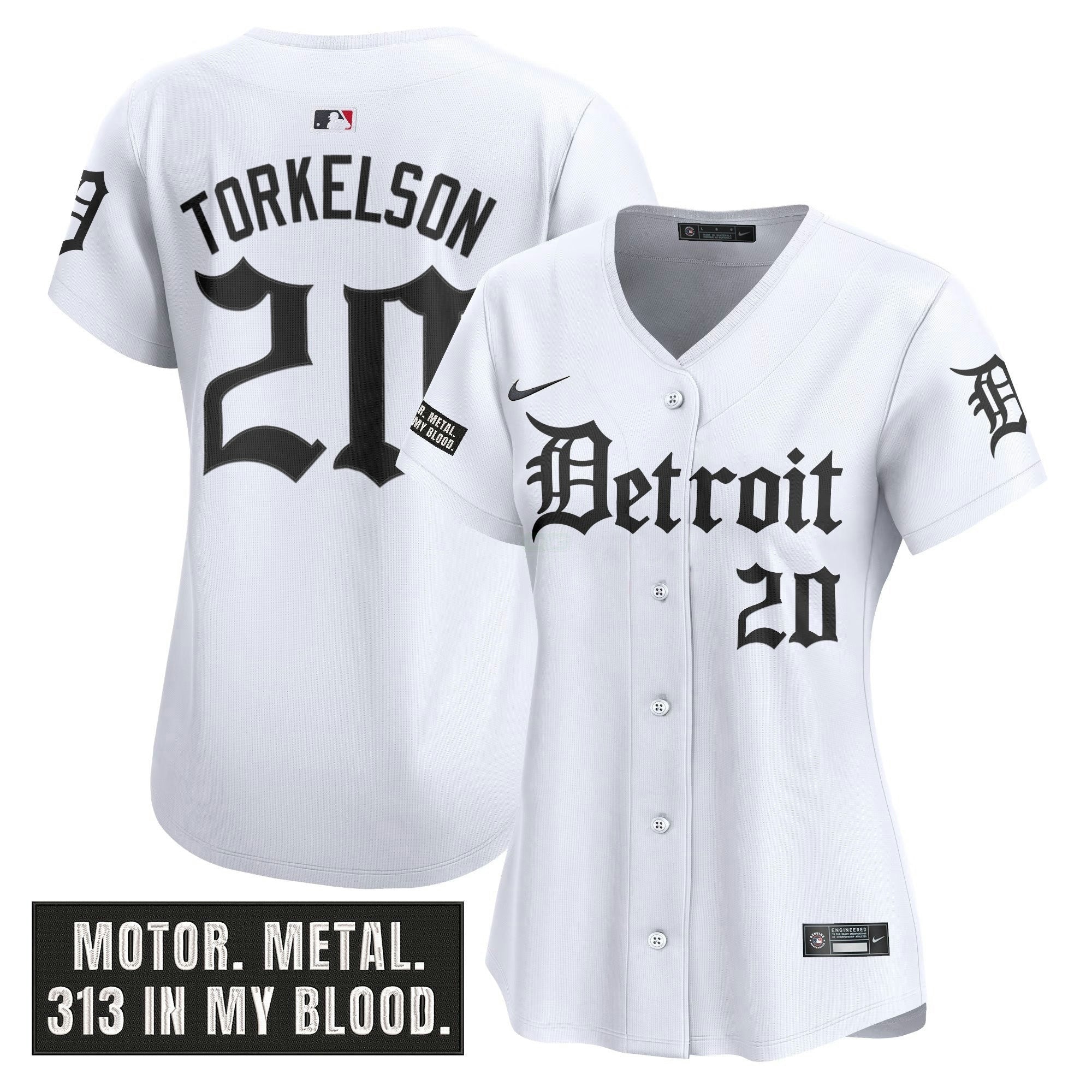 Camisa MLB Women’s Detroit ‘Motor Gothic Edition’ Vapor Premier Limited Jersey