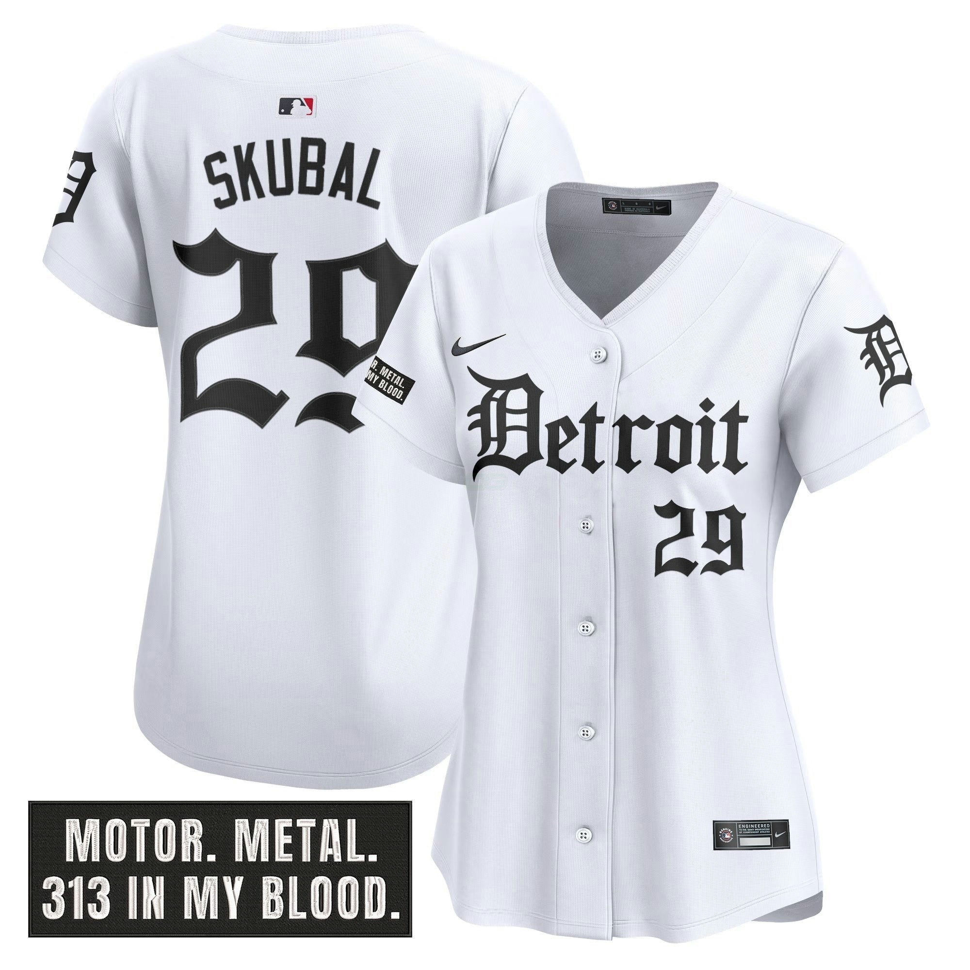 Camisa MLB Women’s Detroit ‘Motor Gothic Edition’ Vapor Premier Limited Jersey