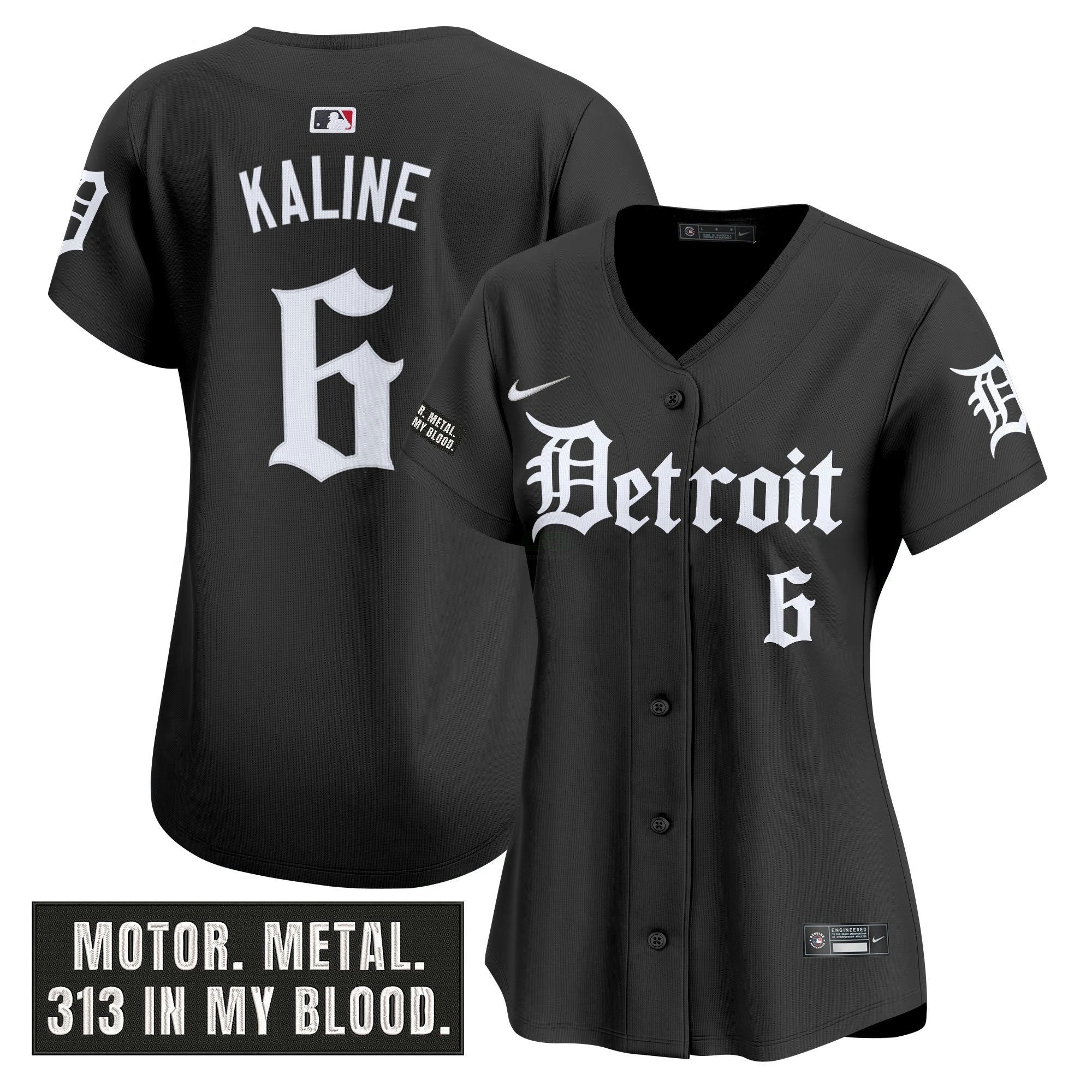 Camisa MLB Women’s Detroit ‘Motor Gothic Edition’ Vapor Premier Limited Jersey