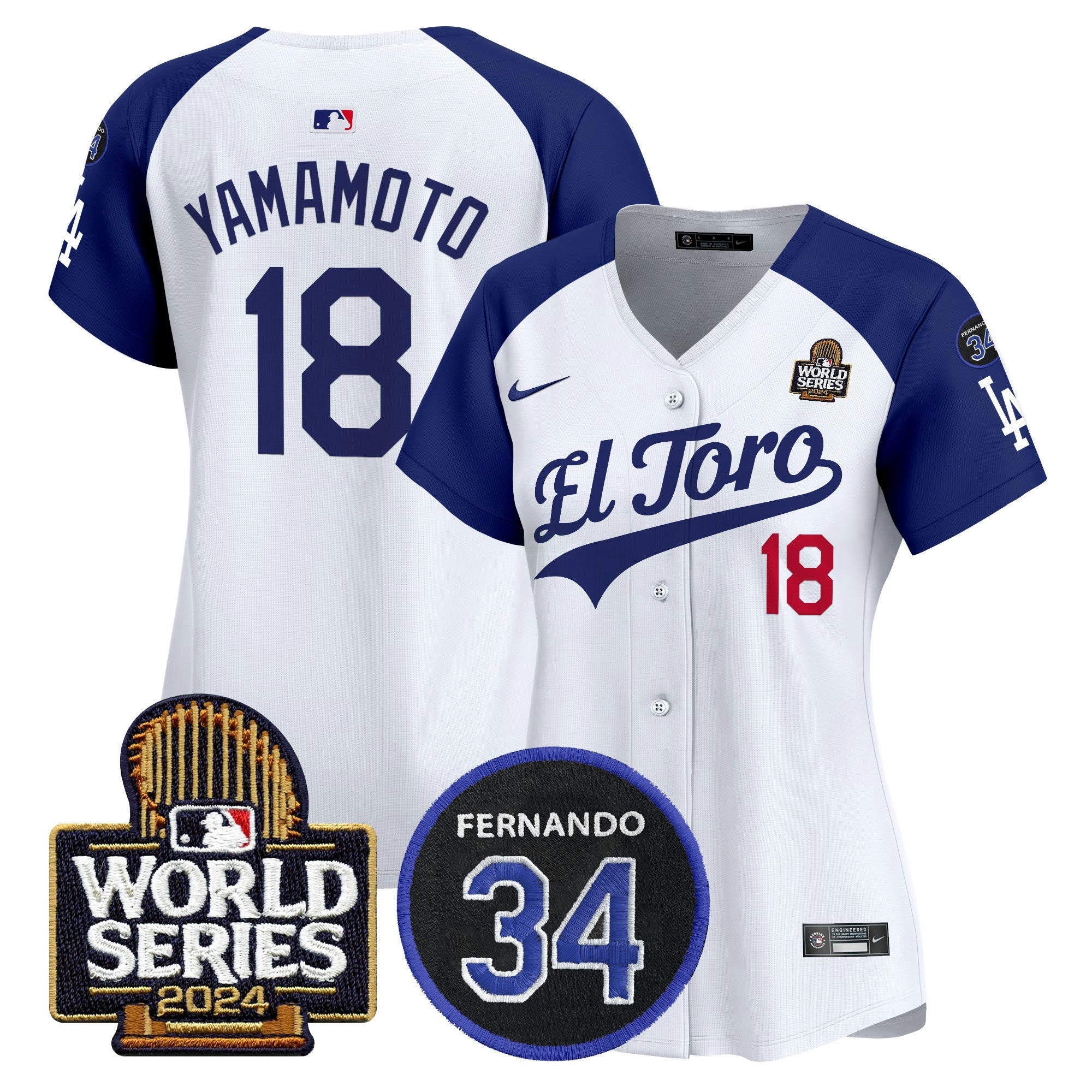 Camisa MLB Women’s El Toro 2024 World Series Patch Vapor Premier Limited Jersey