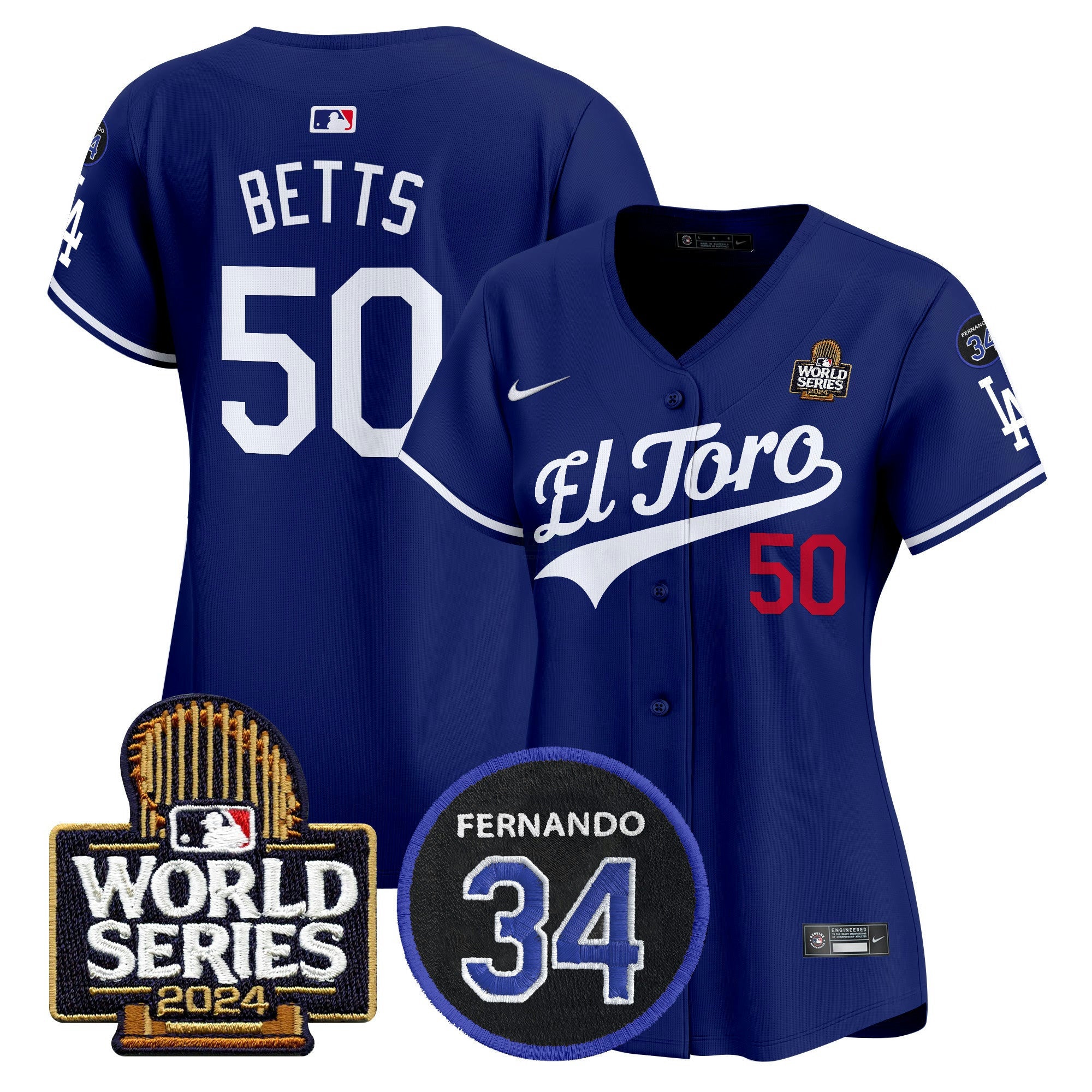 Camisa MLB Women’s El Toro 2024 World Series Patch Vapor Premier Limited Jersey