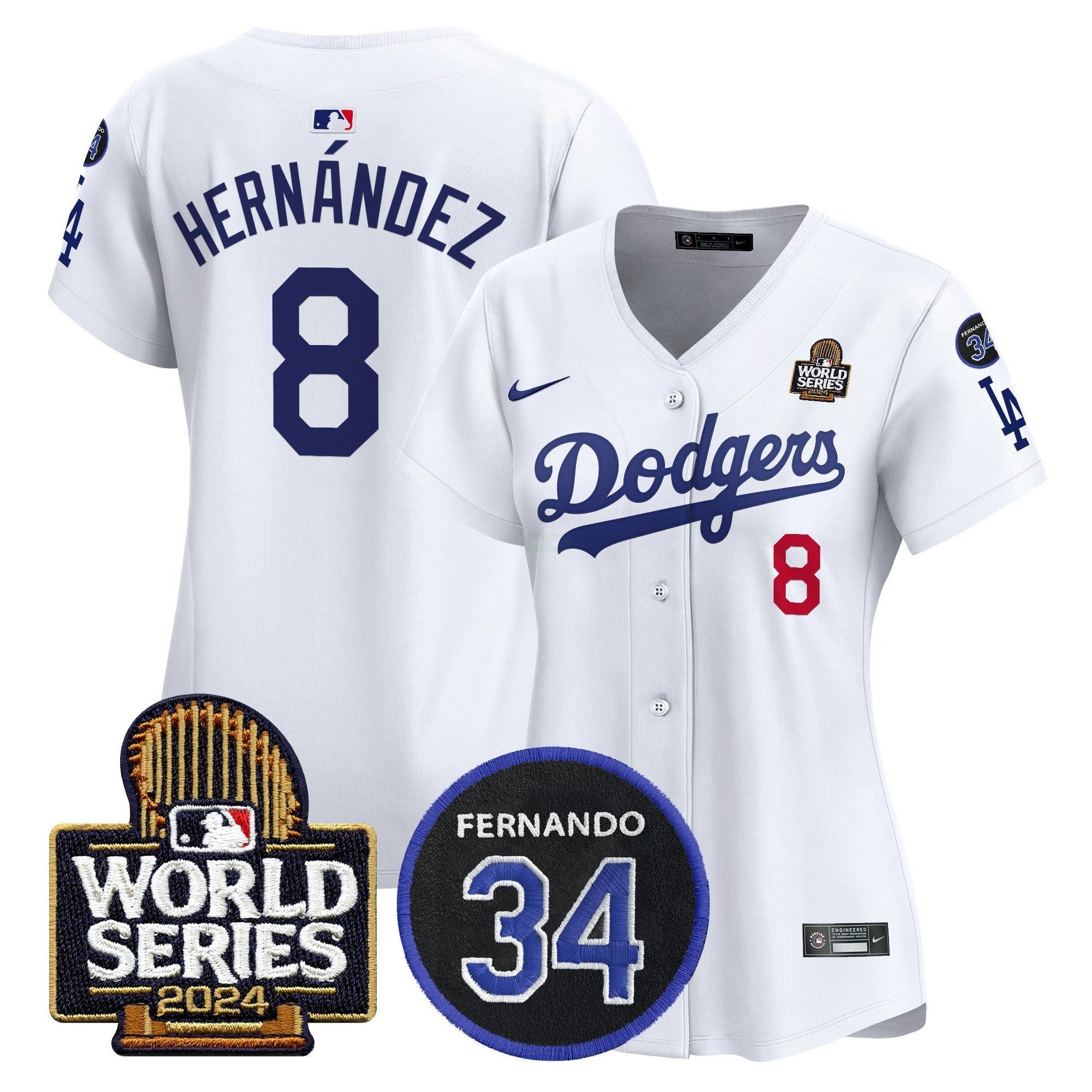 Camisa MLB Women’s Fernando Memorial & 2024 World Series Patch Vapor Premier Limited Jersey V2