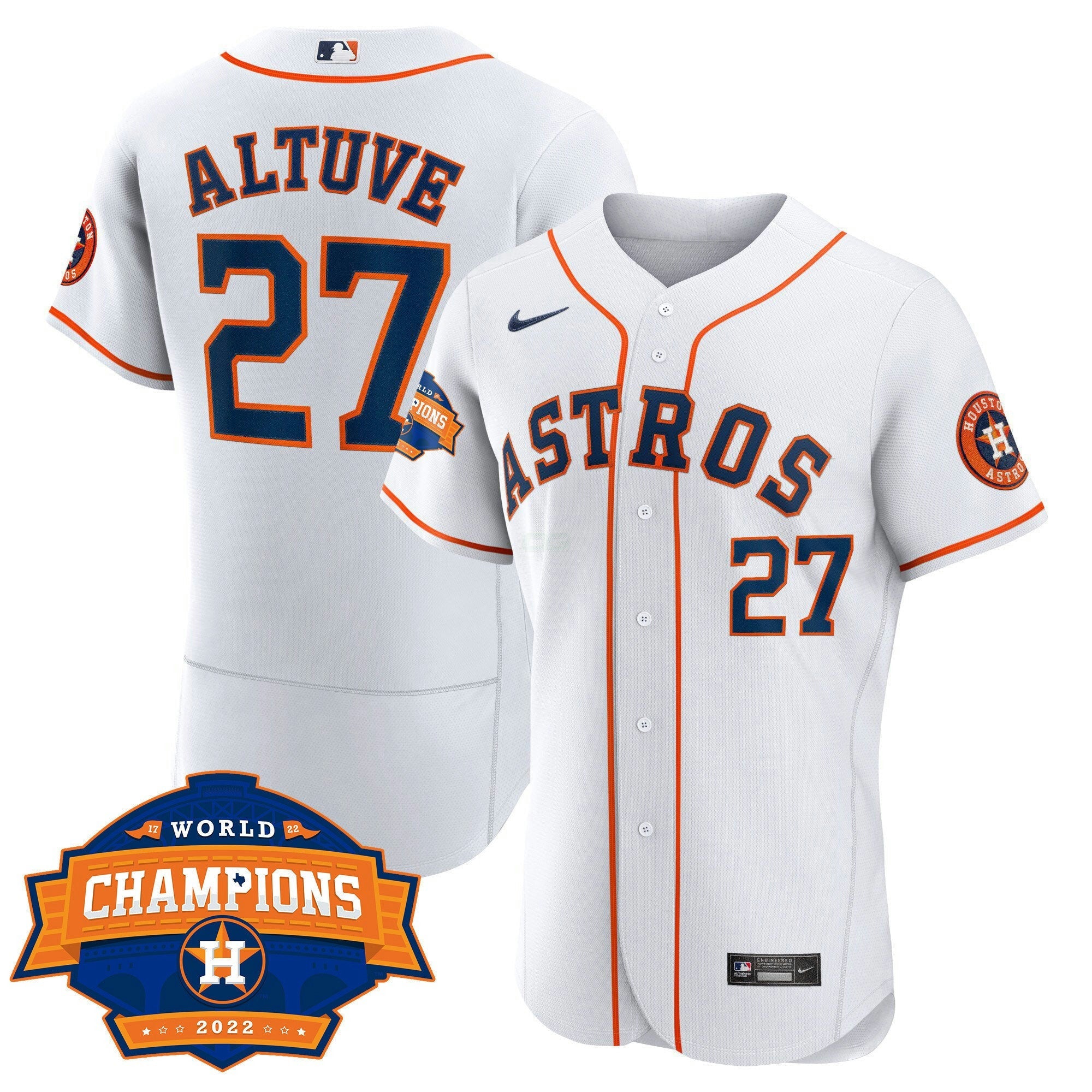 Camisa MLB Women’s Houston 2022 World Series Champions Patch Limited Jersey