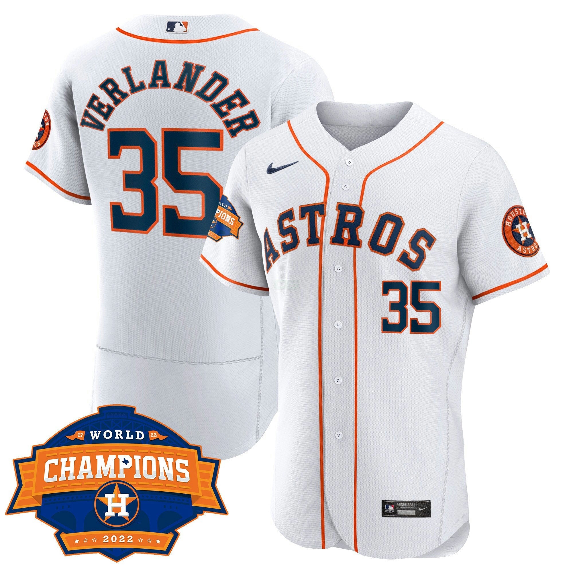 Camisa MLB Women’s Houston 2022 World Series Champions Patch Limited Jersey