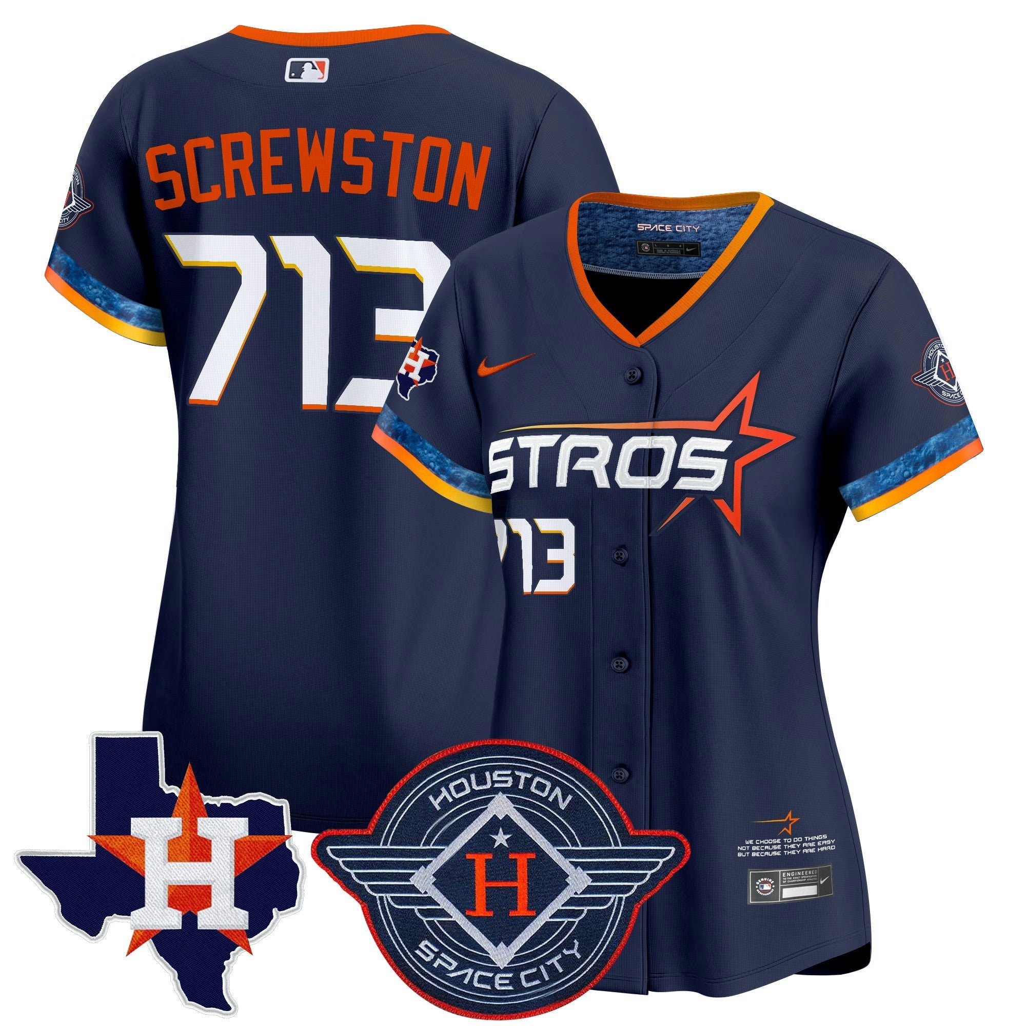 Camisa MLB Women’s Houston 2025 City Connect Texas Patch Vapor Premier Limited Jersey