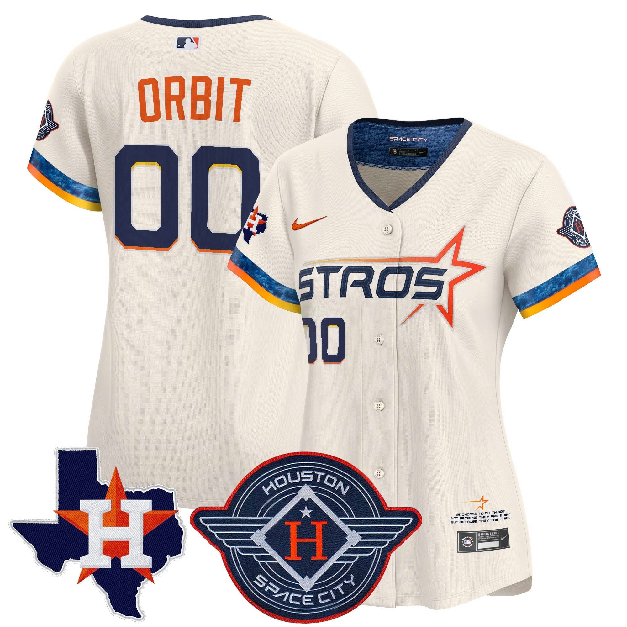 Camisa MLB Women’s Houston 2025 City Connect Texas Patch Vapor Premier Limited Jersey