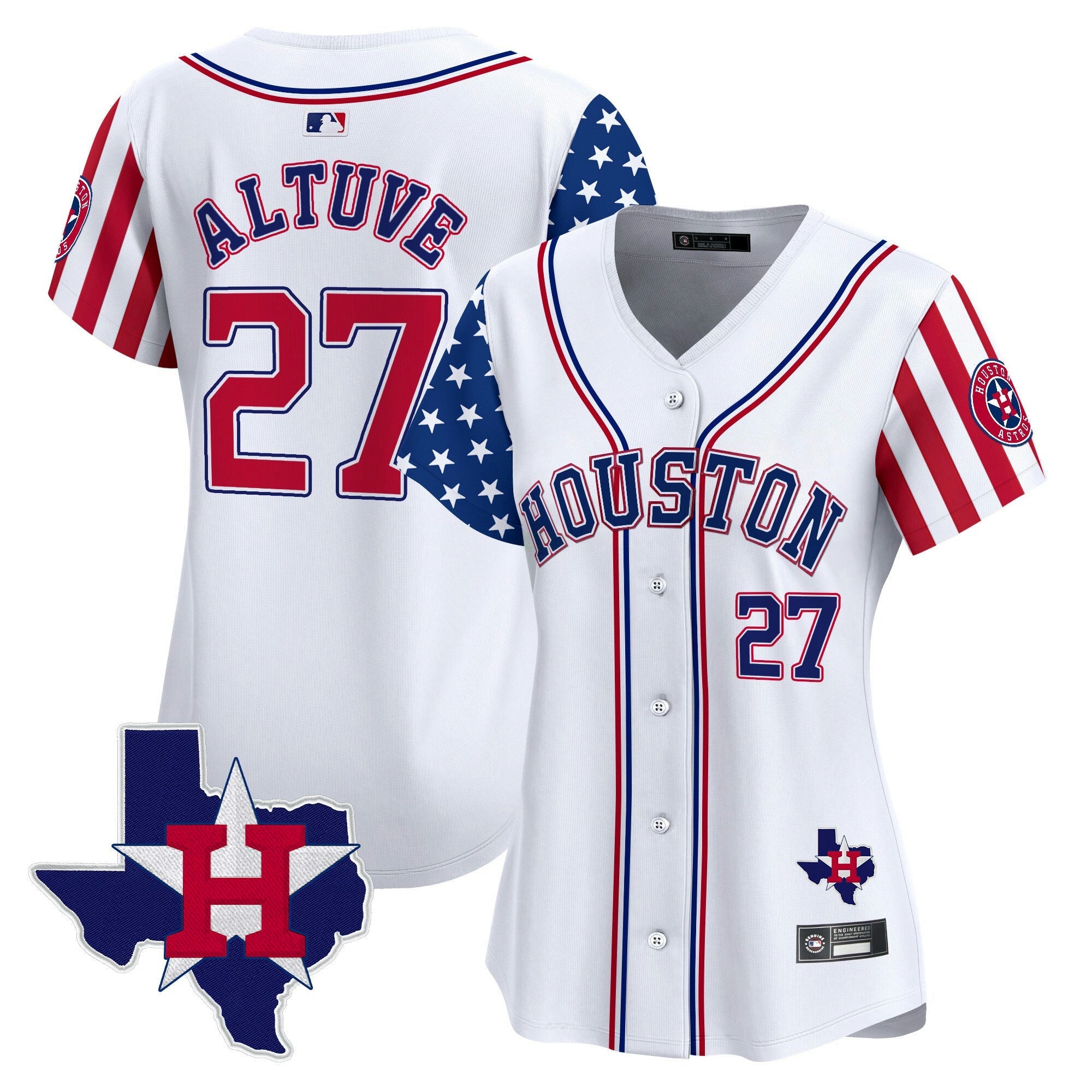 Camisa MLB Women’s Houston 2025 Independence Day Vapor Premier Limited Jersey V2