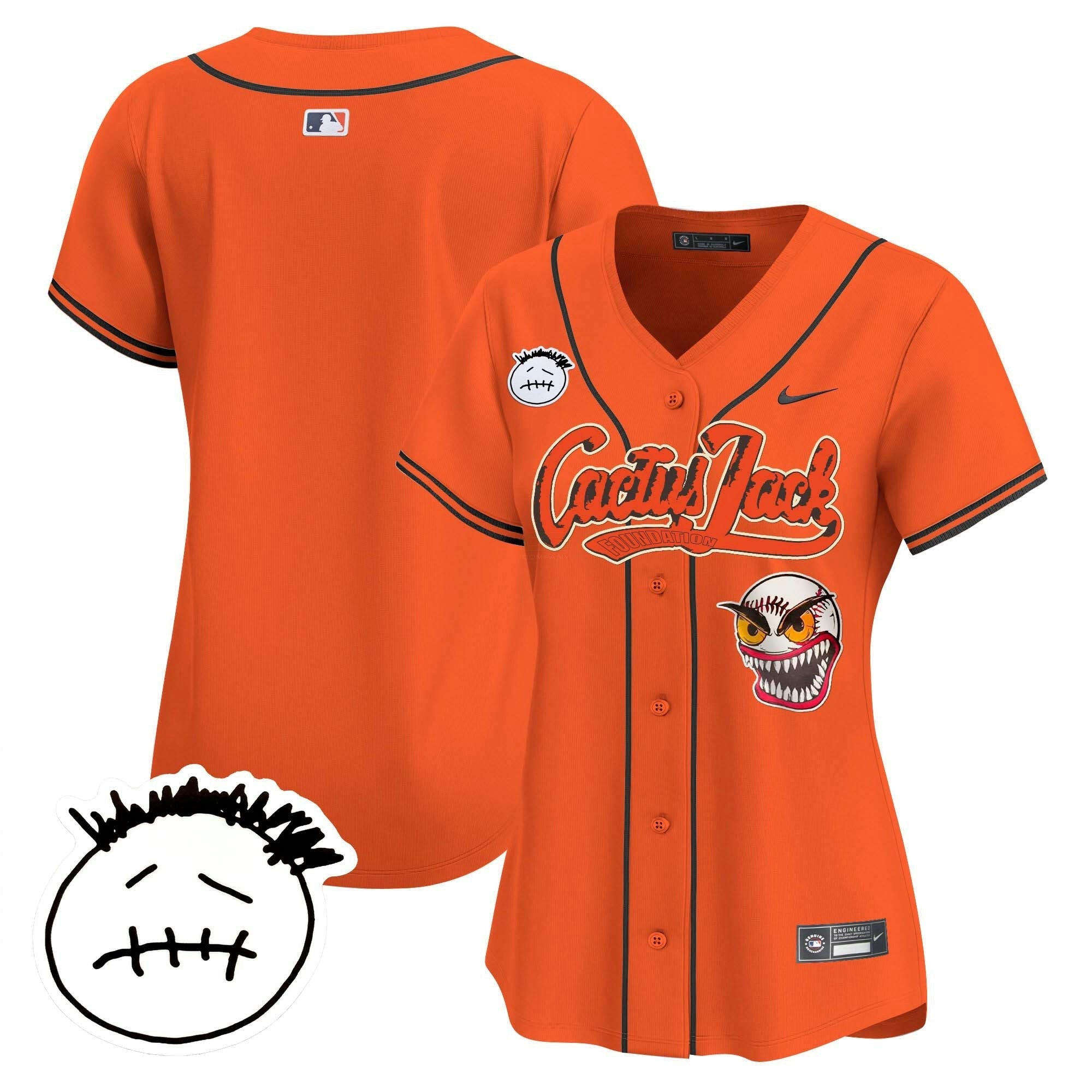 Camisa MLB Women’s Houston Cactus Jack Patch Vapor Premier Limited Jersey V3 – Stitched