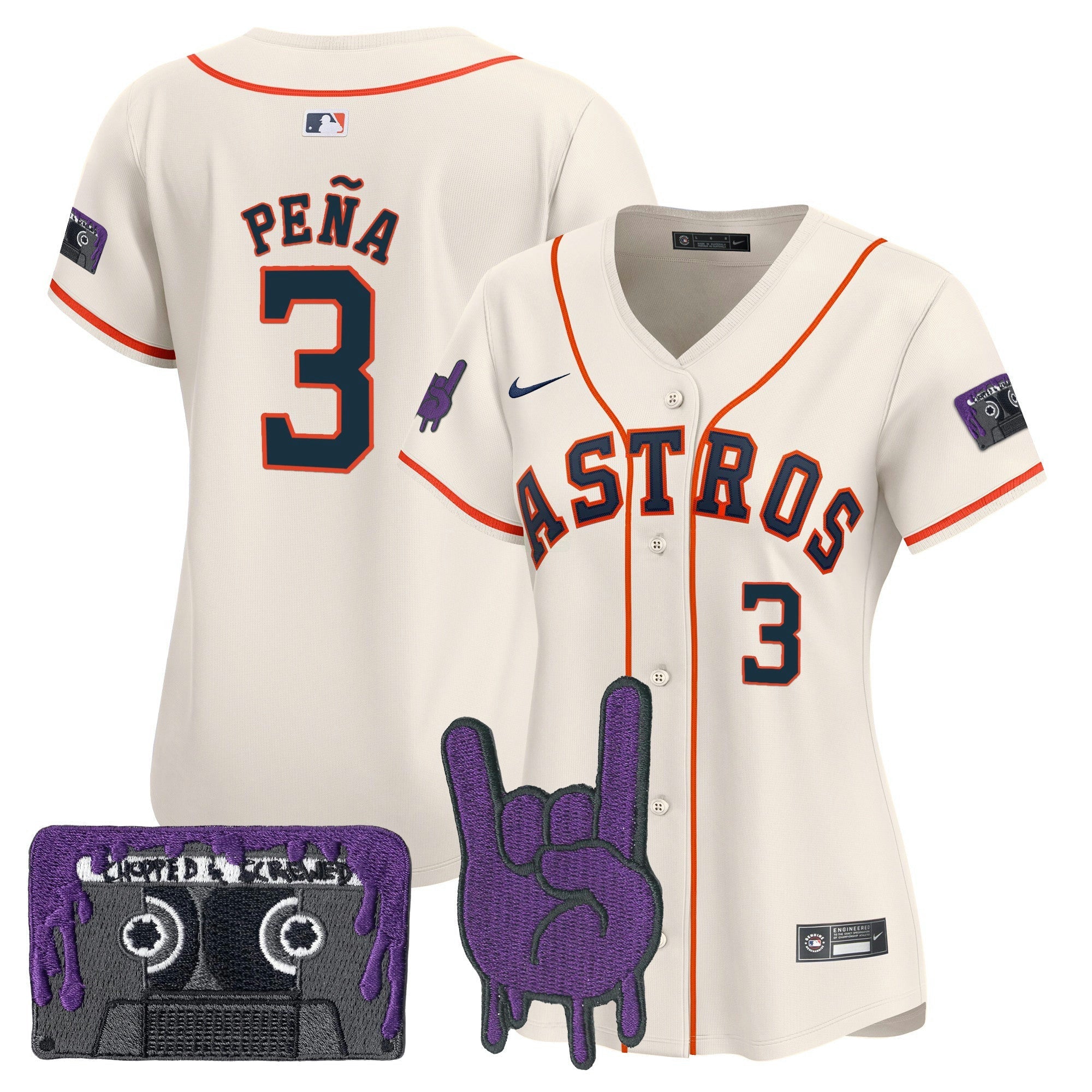Camisa MLB Women’s Houston DJ Screw Patch Vapor Premier Limited Jersey