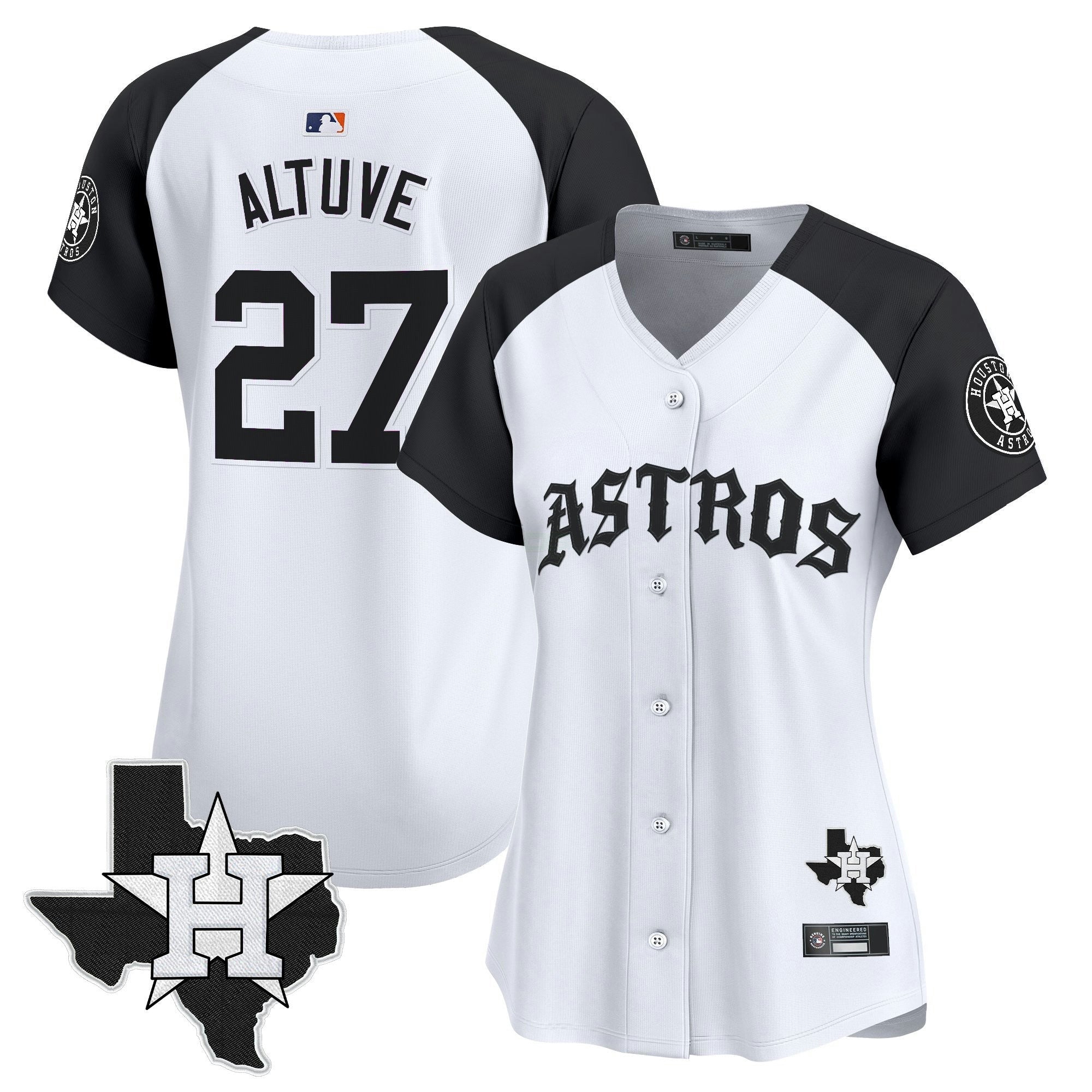 Camisa MLB Women’s Houston ‘Old English Edition’ Vapor Premier Limited Jersey