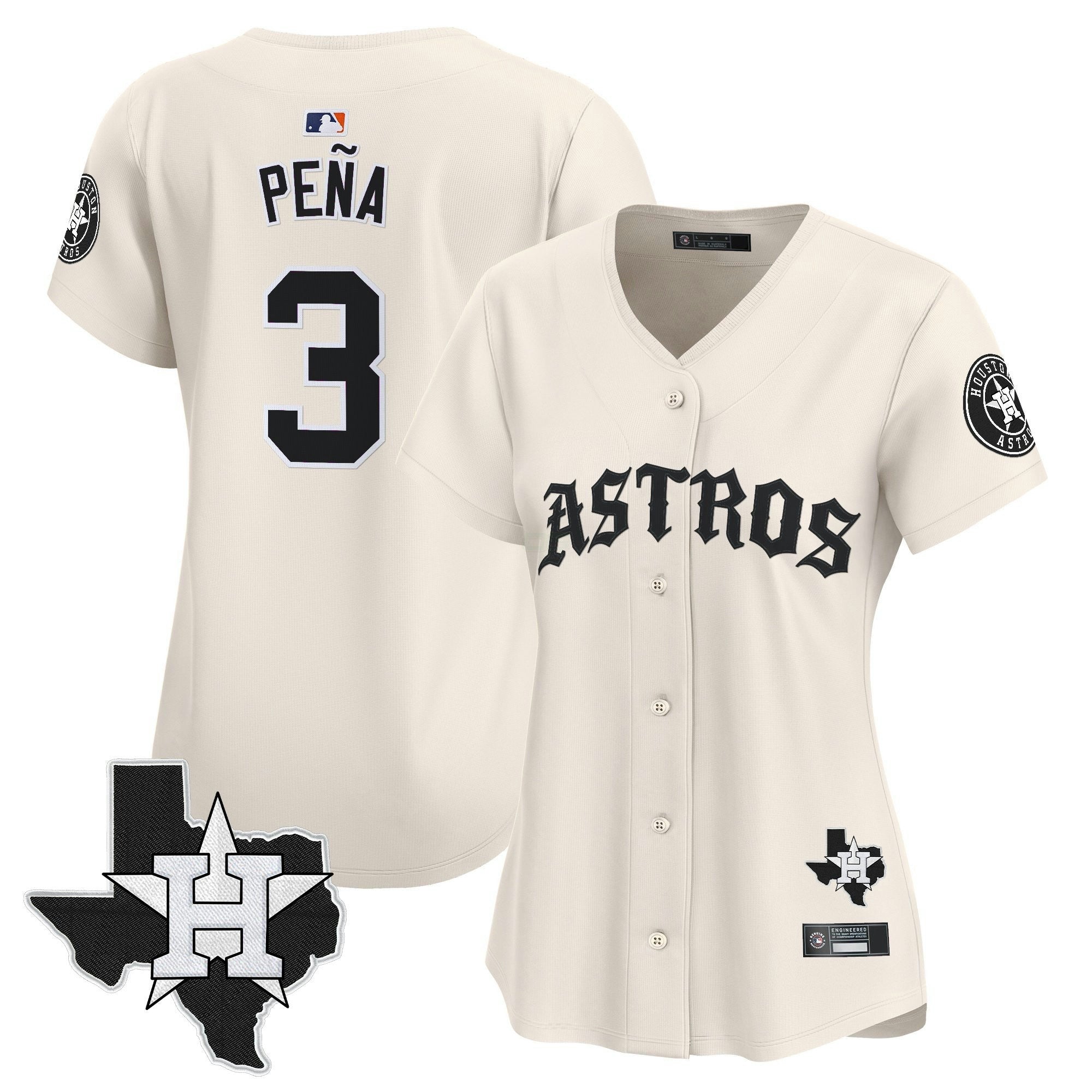 Camisa MLB Women’s Houston ‘Old English Edition’ Vapor Premier Limited Jersey