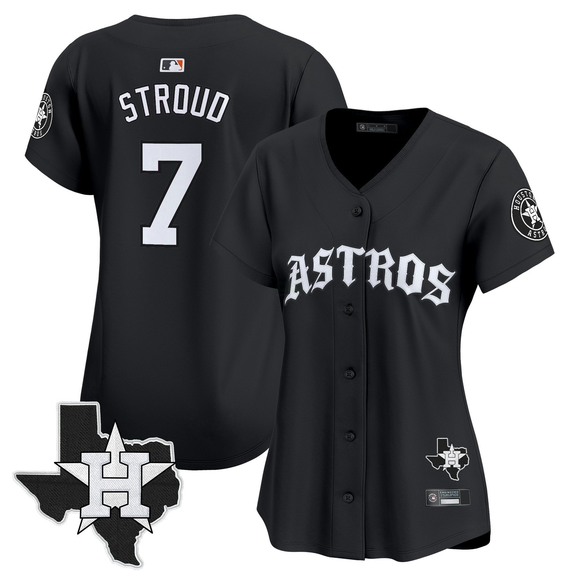 Camisa MLB Women’s Houston ‘Old English Edition’ Vapor Premier Limited Jersey