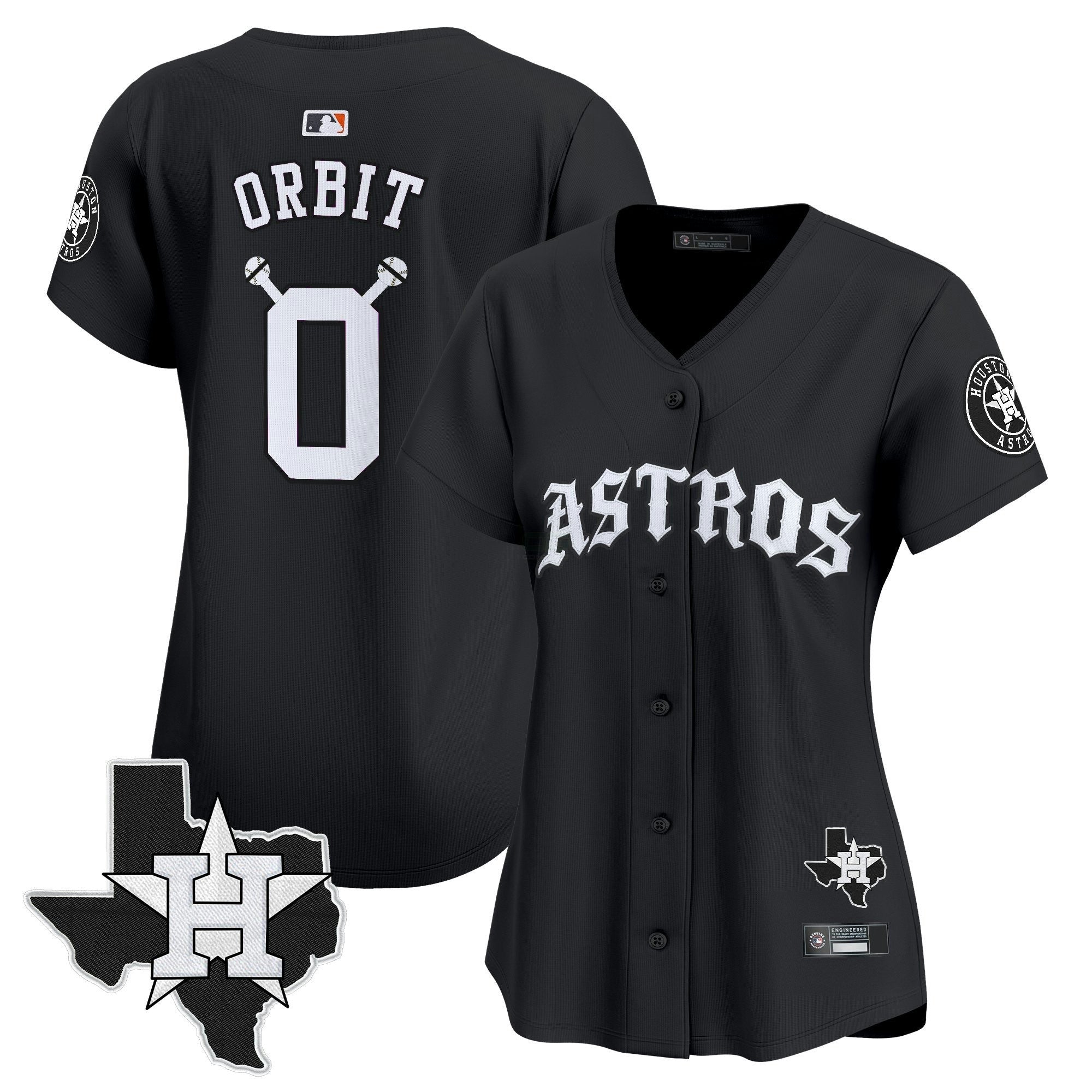 Camisa MLB Women’s Houston ‘Old English Edition’ Vapor Premier Limited Jersey
